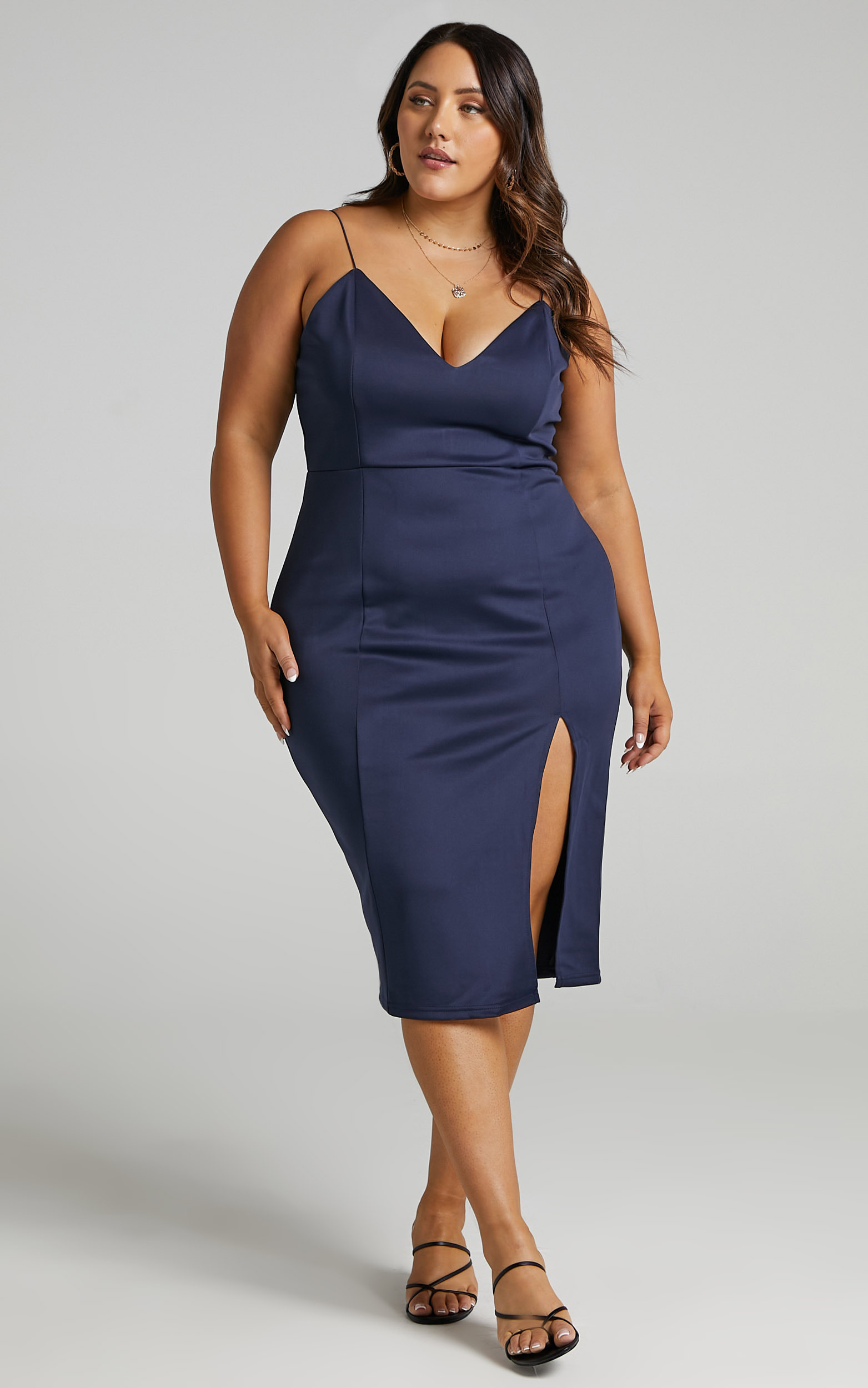 Big Ideas Midi Dress in Navy - 20, NVY3, hi-res image number null