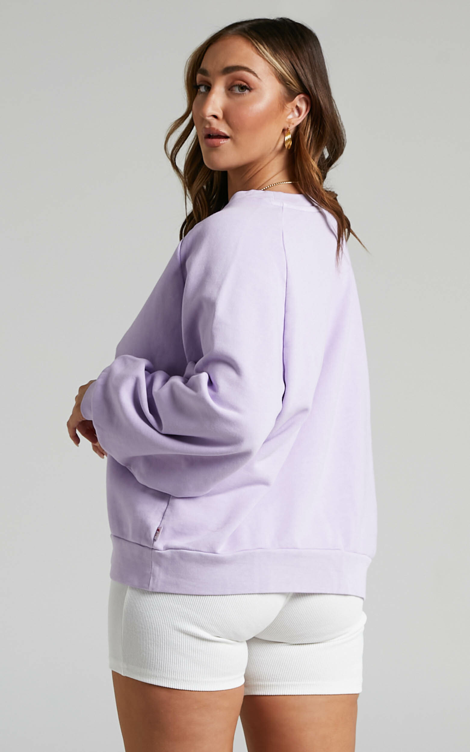 Levi's - Natural Dye Snack Sweatshirt in Mid Saturated Purple | Showpo