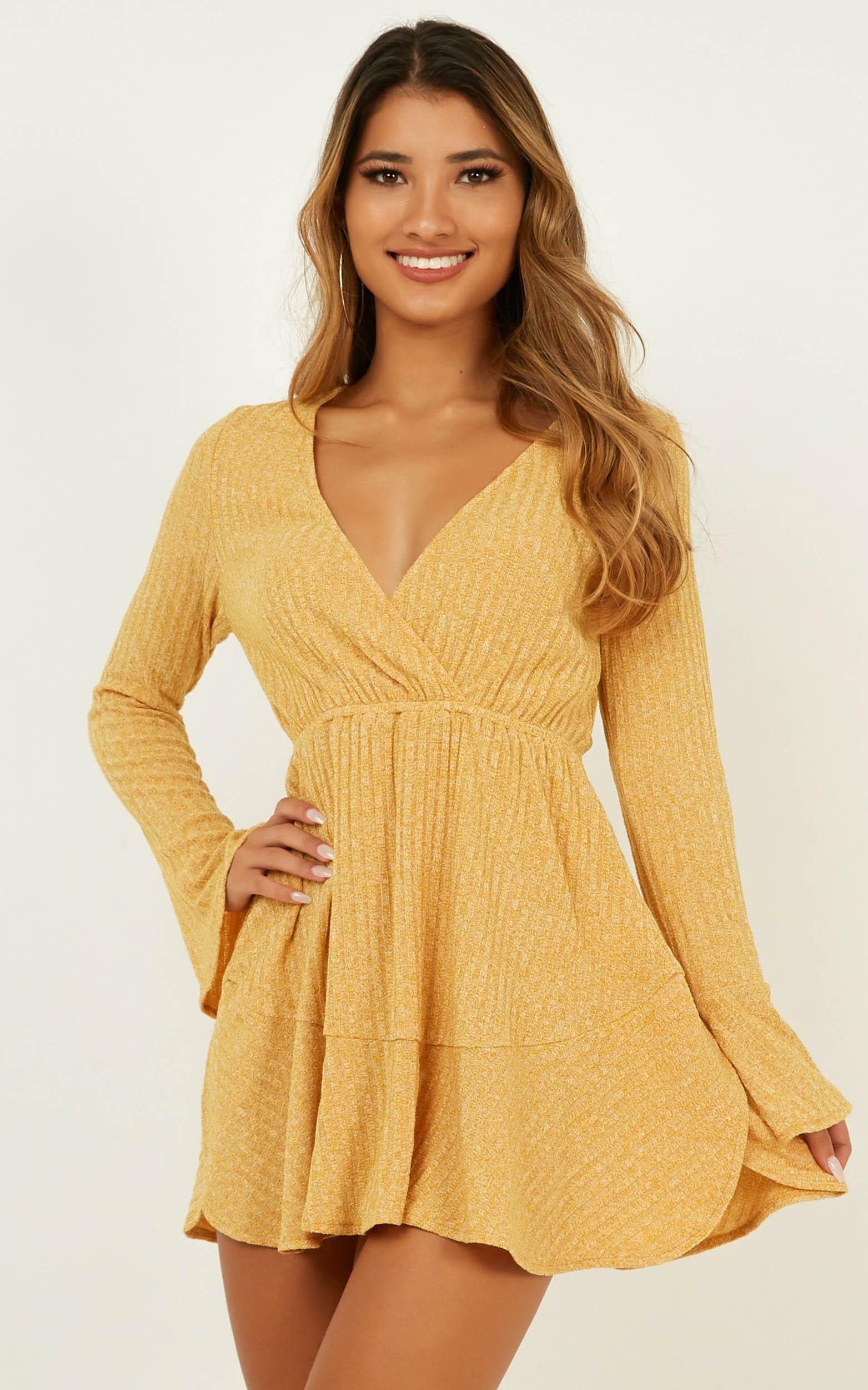 The Next Step Dress in Mustard Marle - 04, YEL5, hi-res image number null
