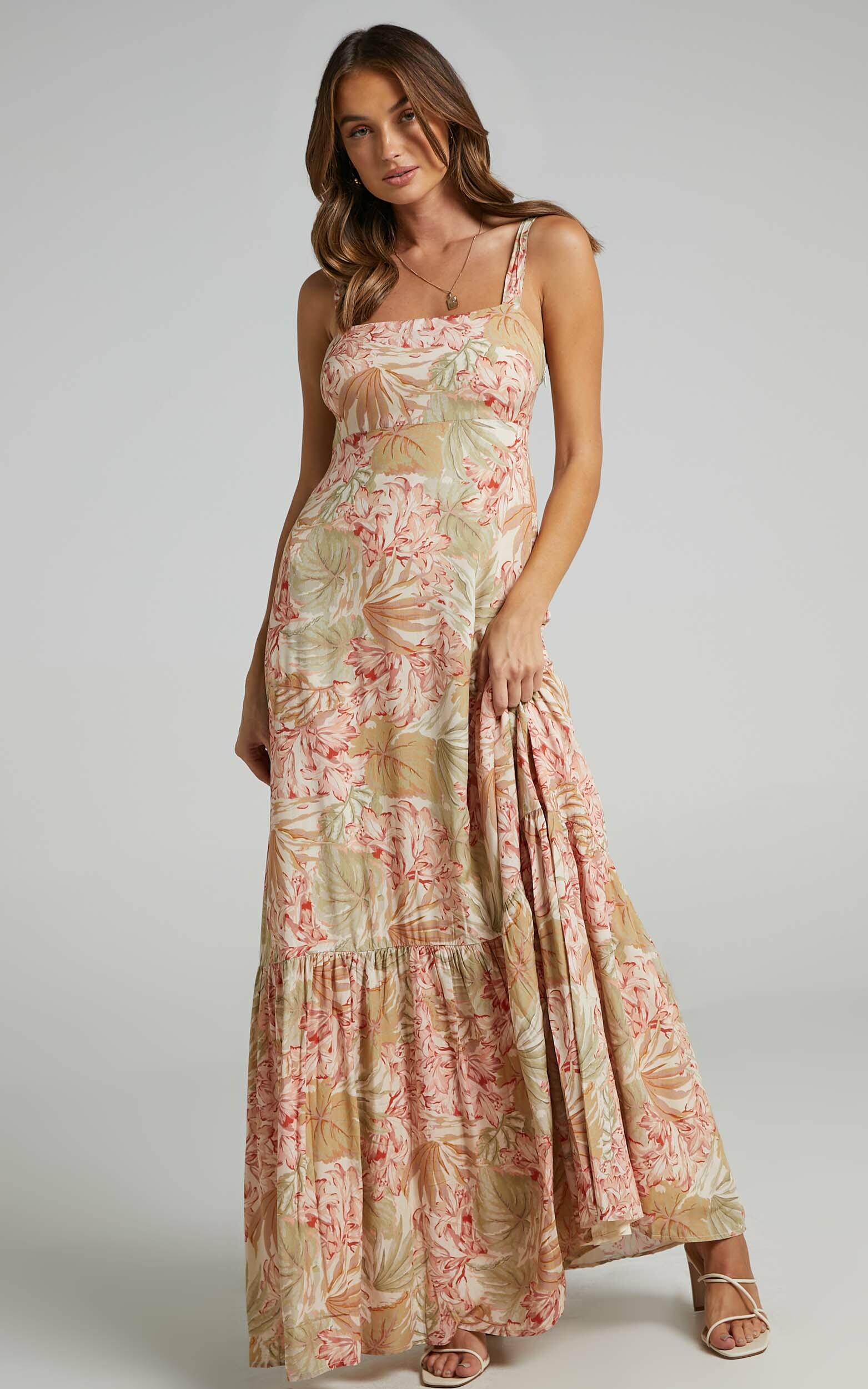 Honor Dress in Palm Print - 6 (XS), Multi, hi-res image number null