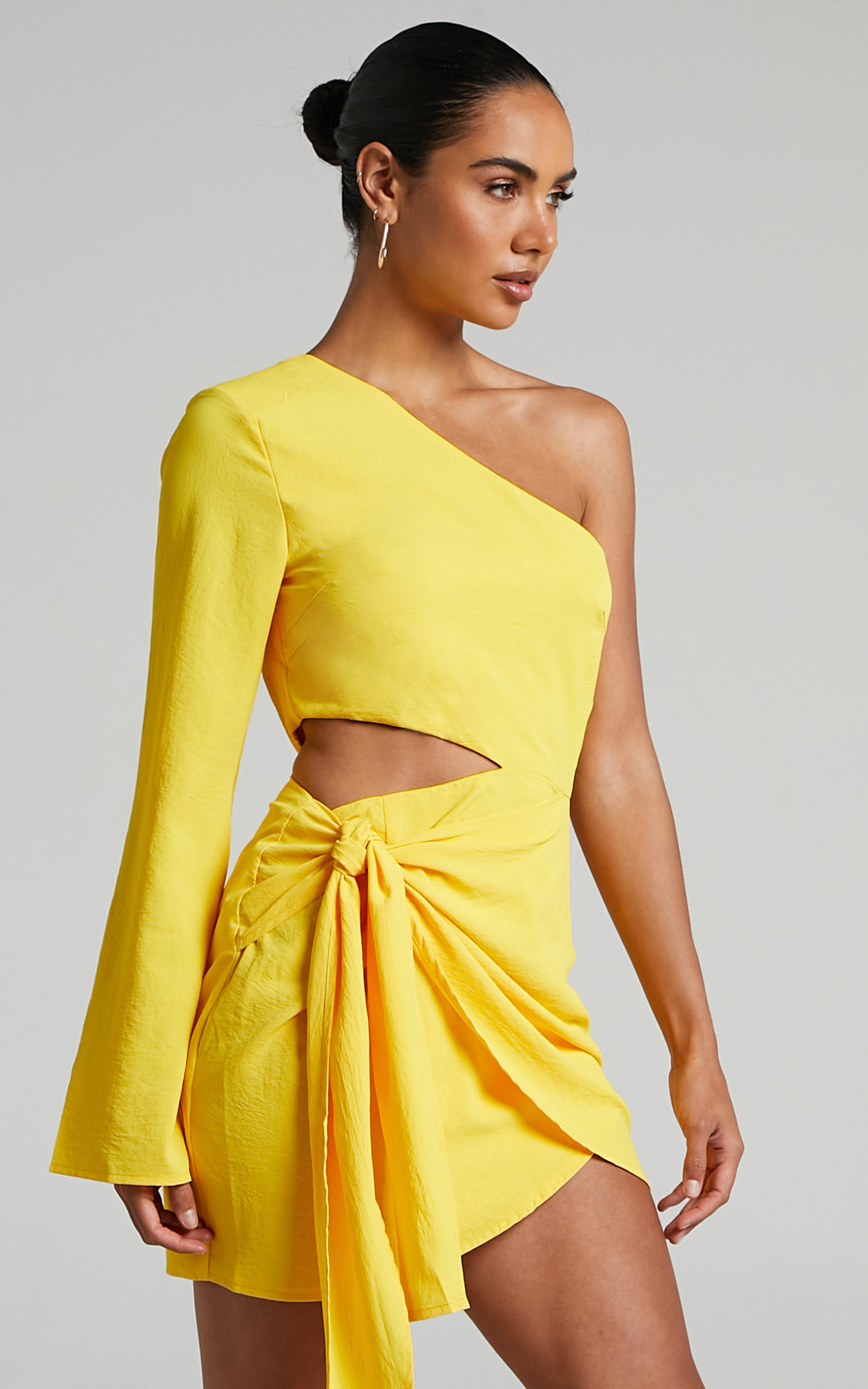 RUNAWAY THE LABEL - AVA DRESS in Yellow - L, YEL1, hi-res image number null