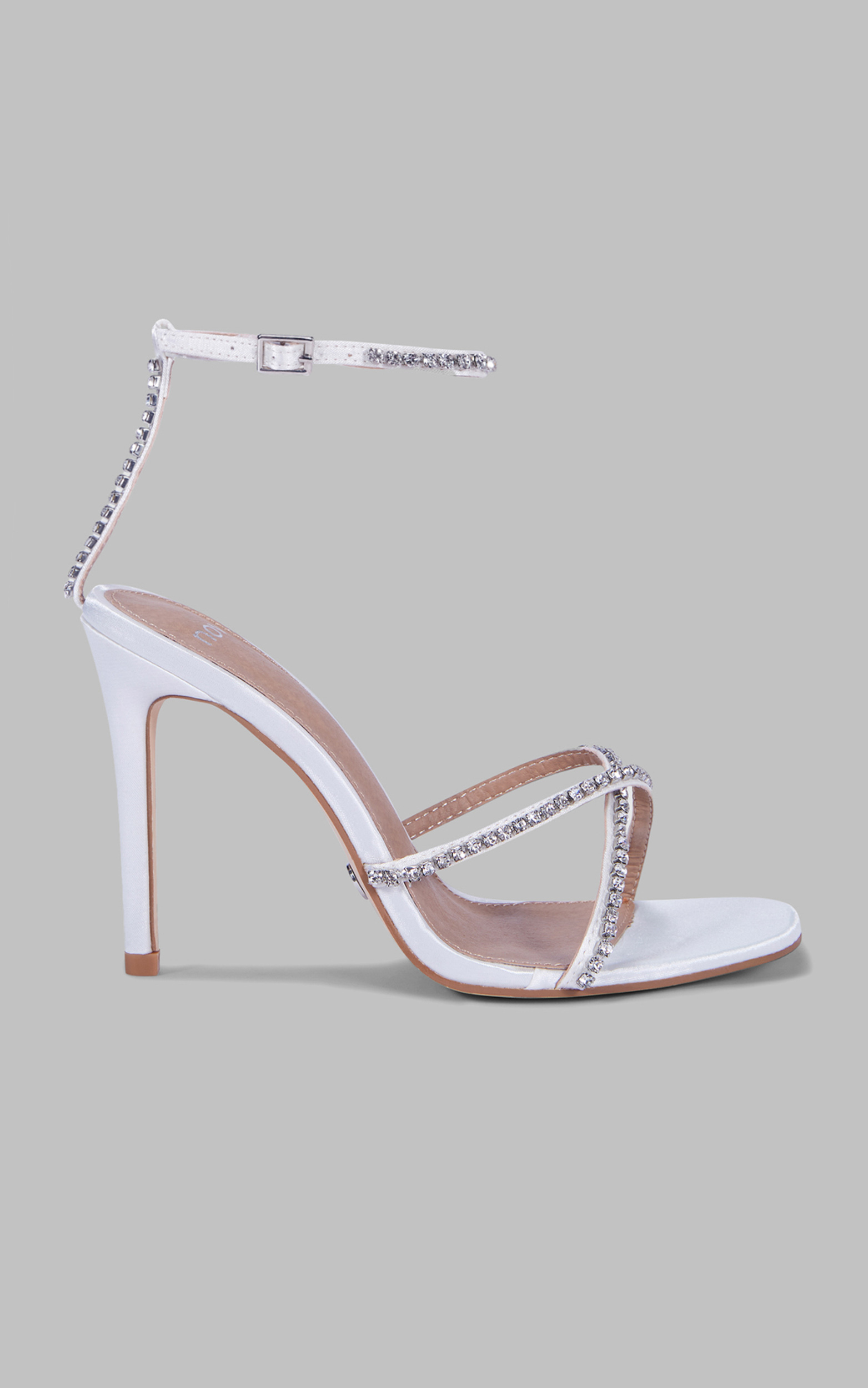Novo - Promise Heels in White Satin - 06, WHT1, hi-res image number null