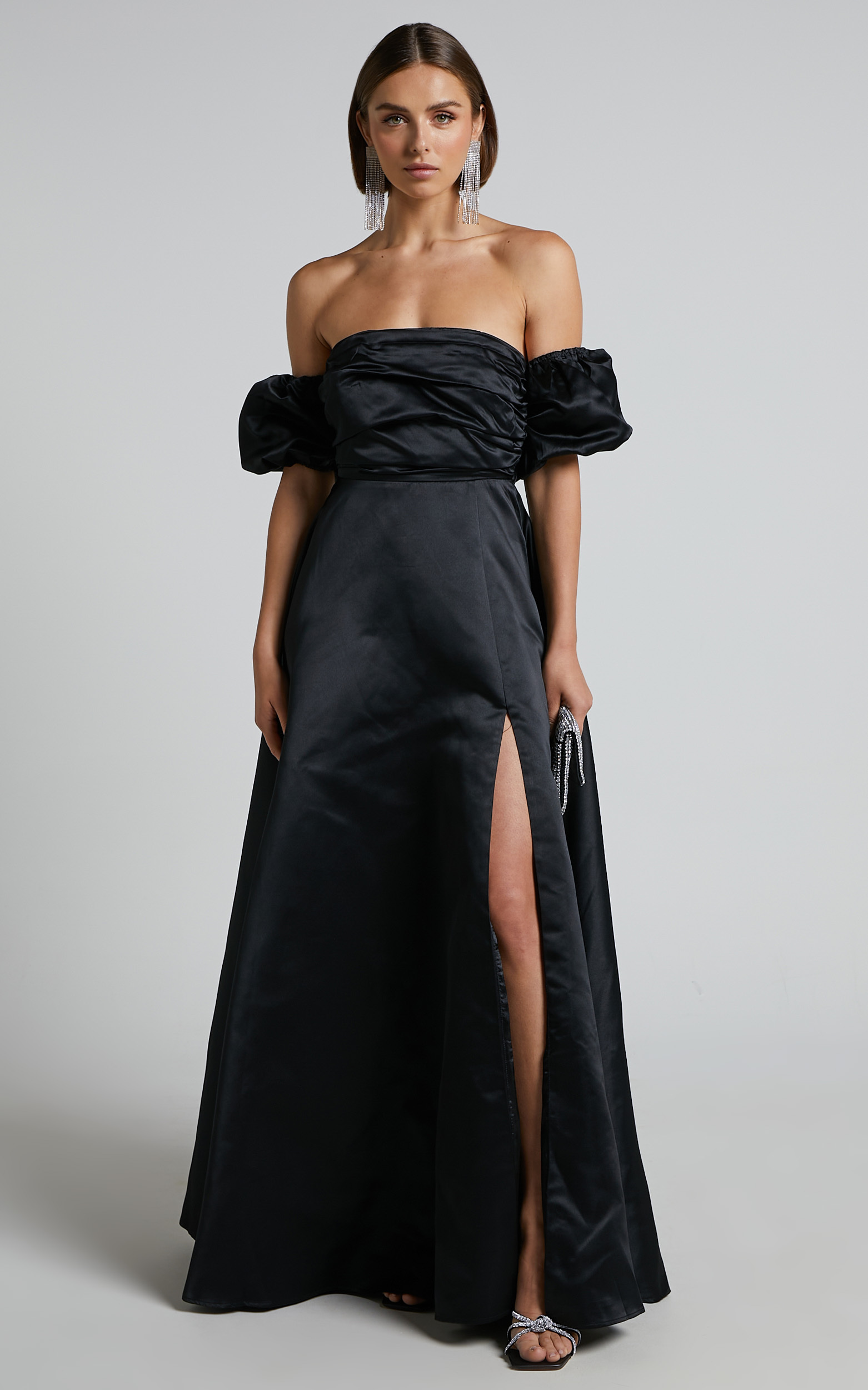 Faith Maxi Dress - Off Shoulder Puff Sleeve Dress in | Showpo USA