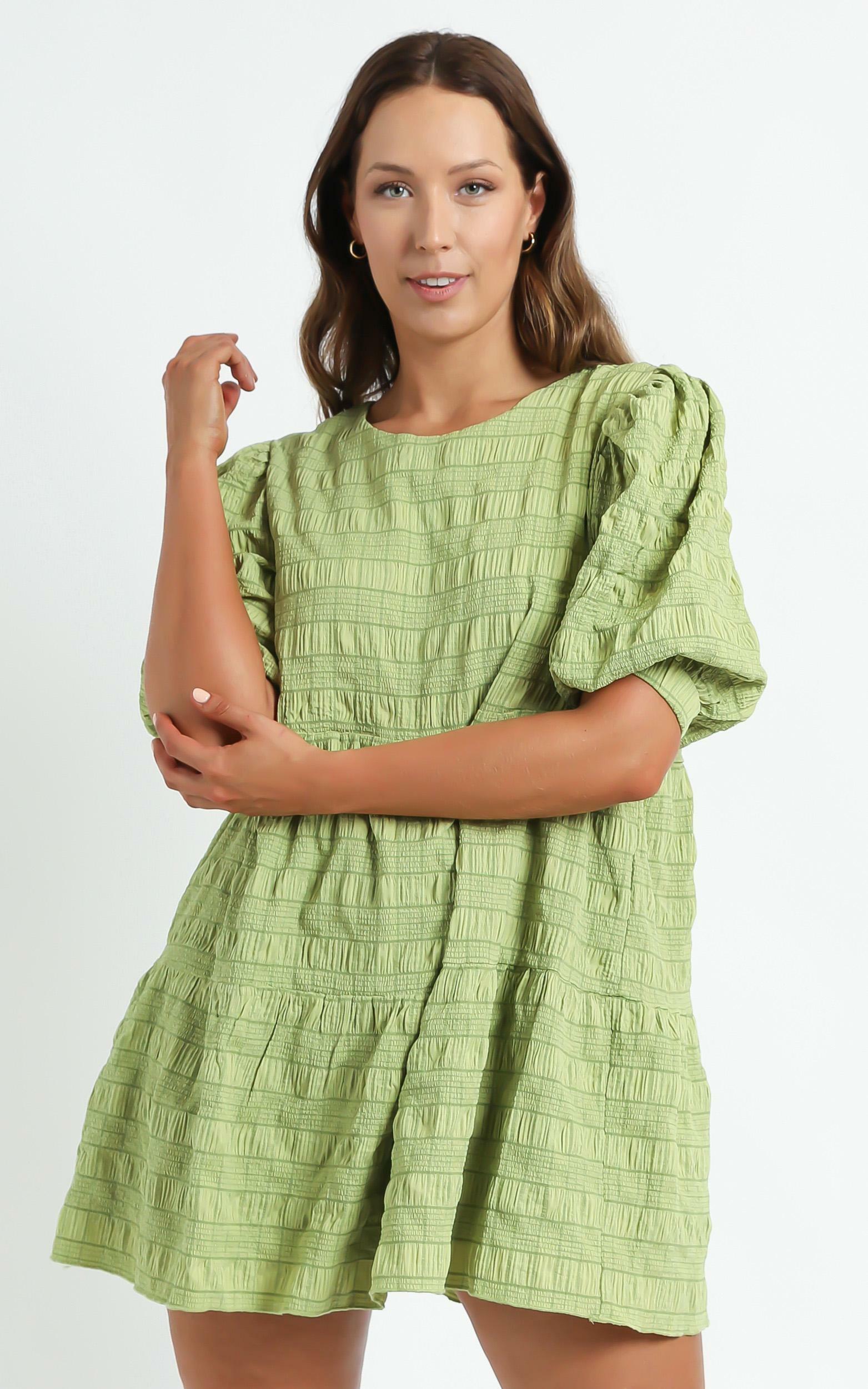 Darcia Dress in Green Check - 06, GRN1, hi-res image number null