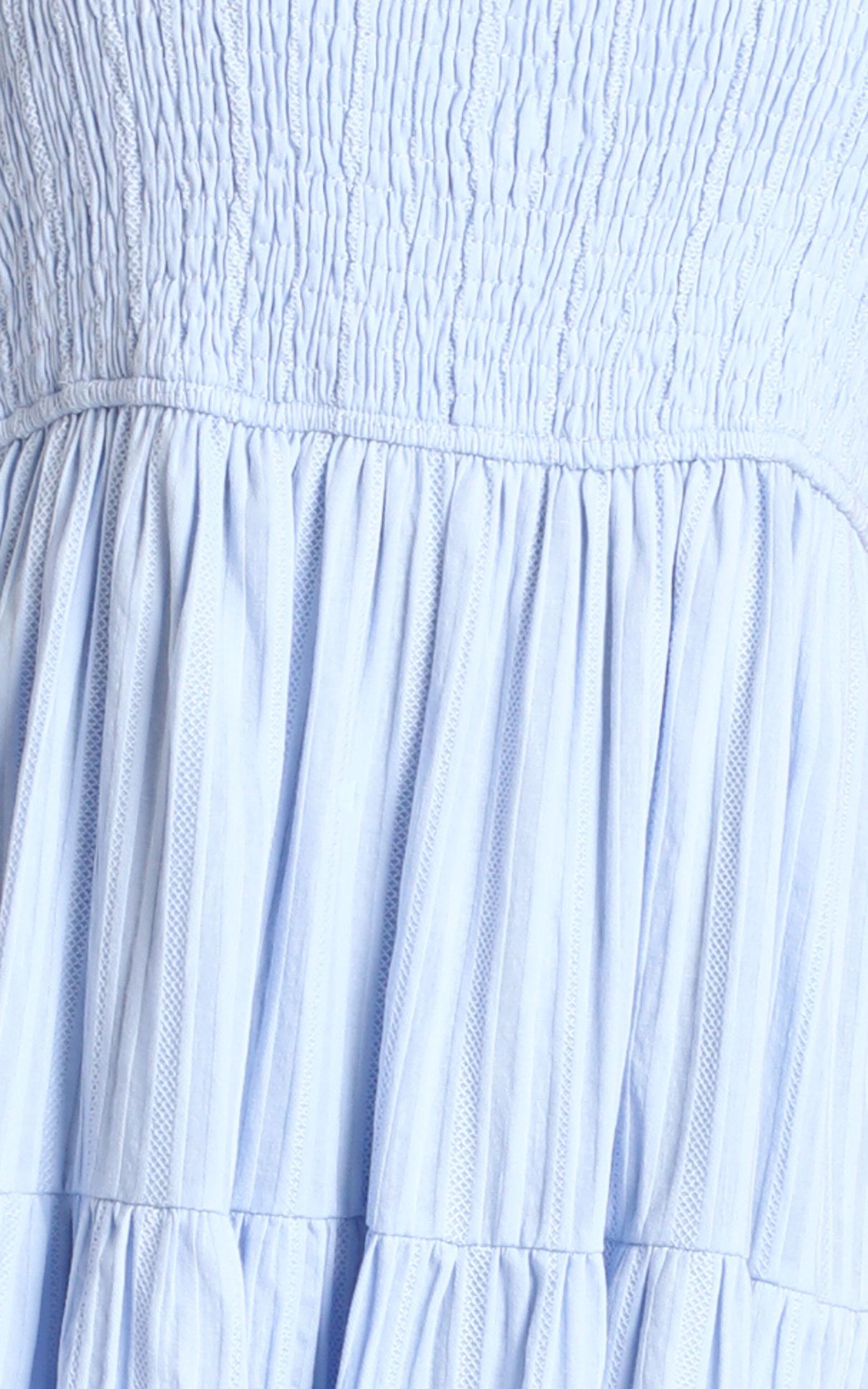 Carie Midi Dress In Blue | Showpo