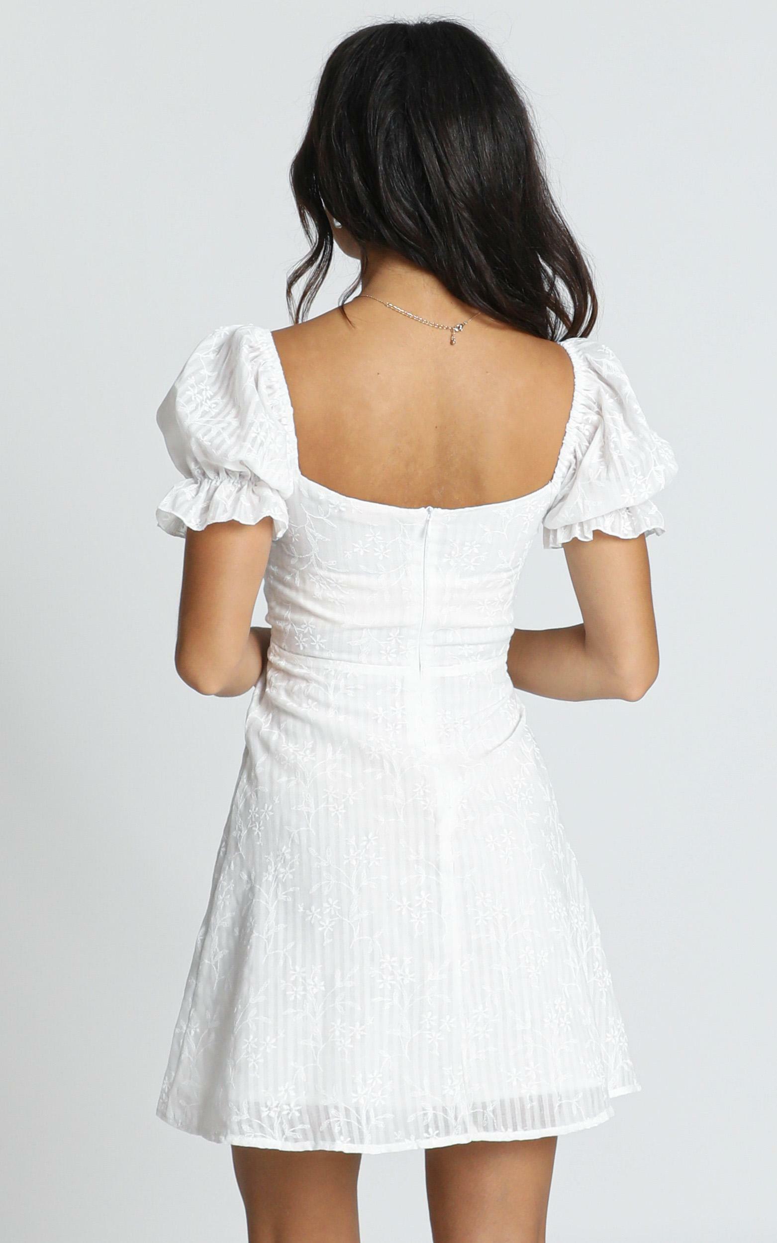 Soft Mention Puff Sleeve Mini Dress in ...
