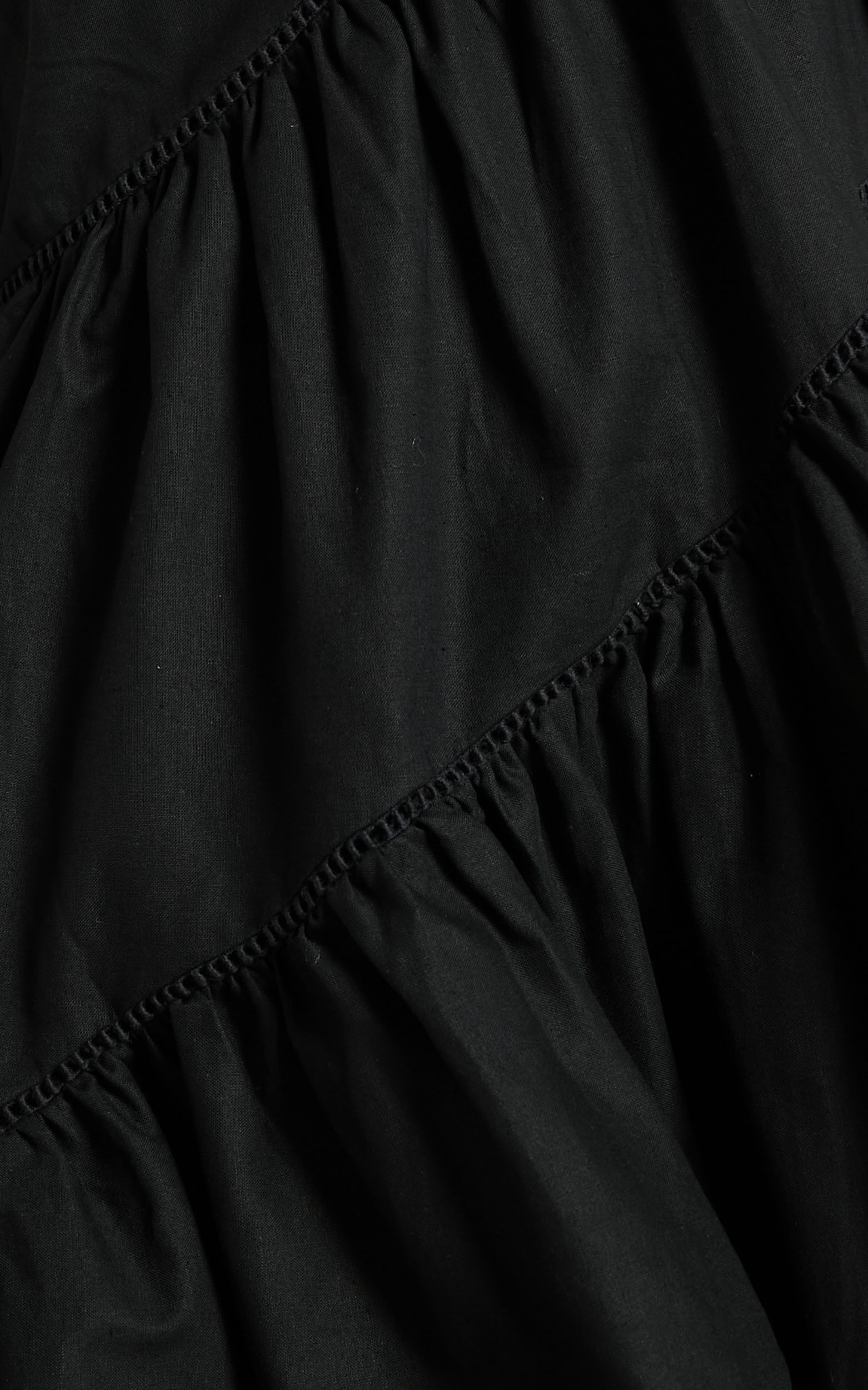 Harleen Mini Dress - Asymmetrical Trim Puff Sleeve Dress in Black | Showpo