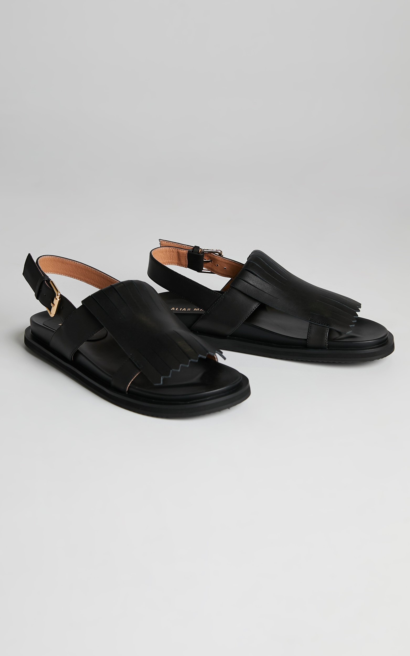 Alias Mae - Payton Sandals in Black Burnished - 10.5, BLK1, hi-res image number null