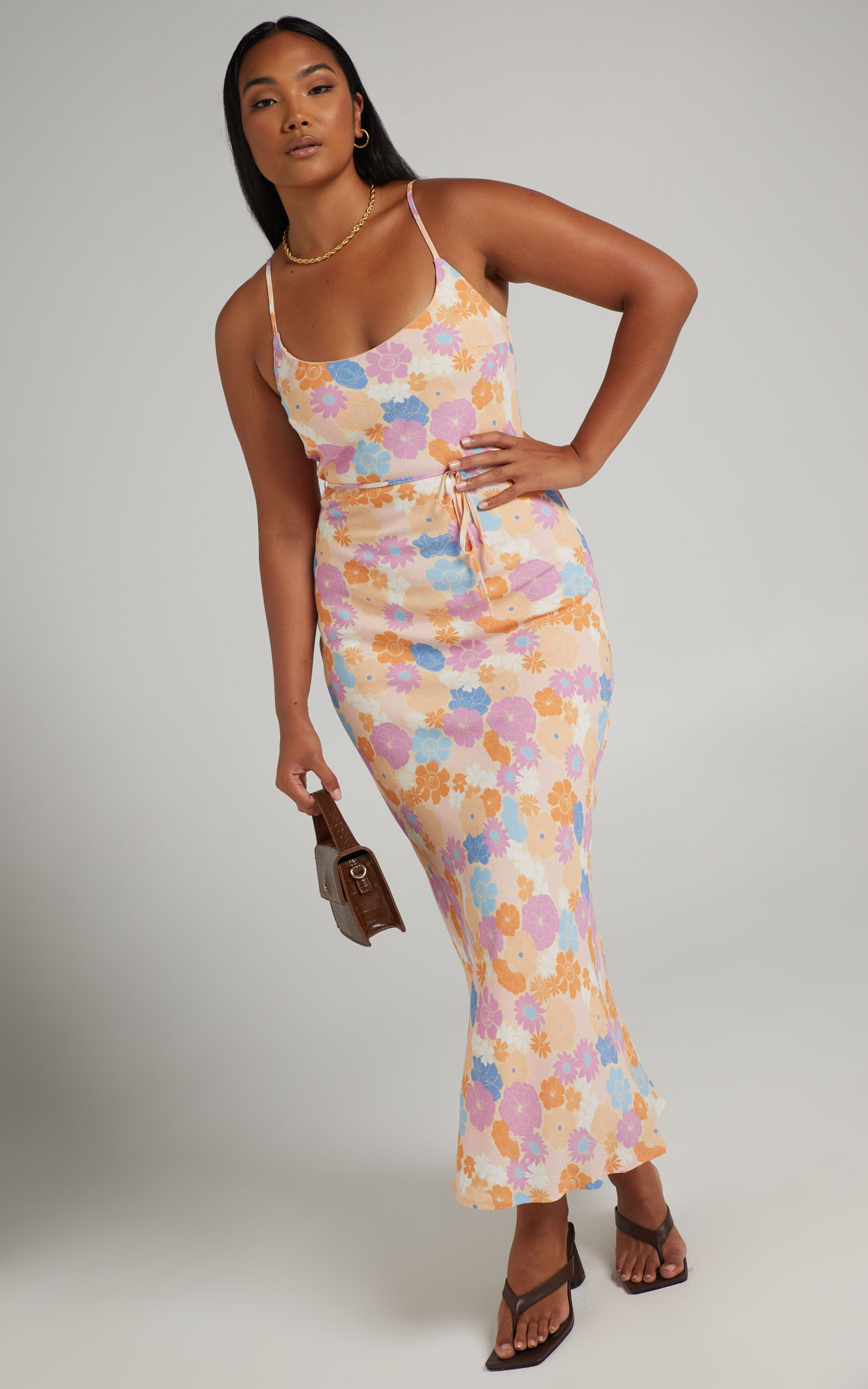 Charlie Holiday - Daisy Midi Dress in Floral Cove - L, MLT1, hi-res image number null