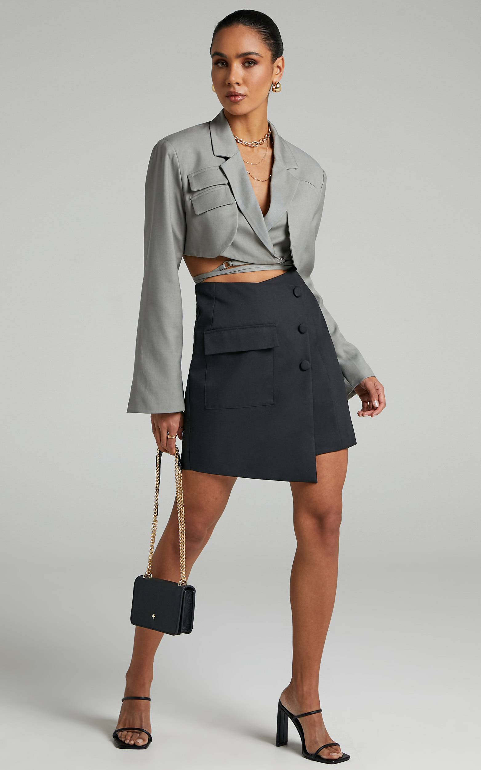 Meliza Mini Skirt in Black - 06, BLK1, hi-res image number null