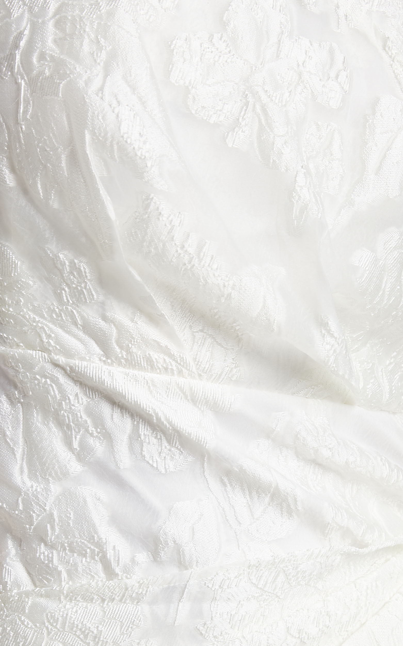 Brailey One Shoulder Wrap Front Mini Dress in White Jacquard | Showpo USA