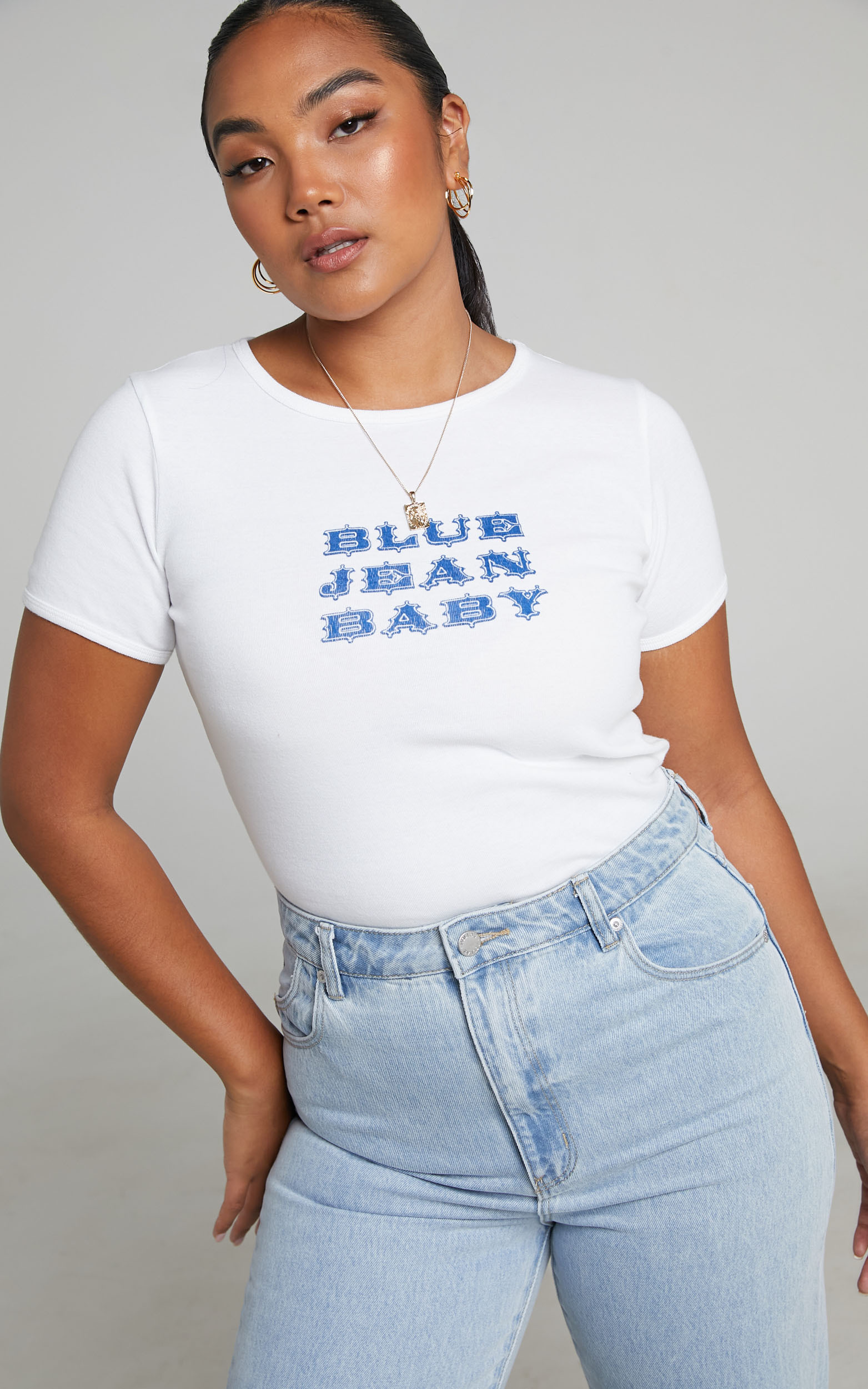 Rolla's - Blue Jean Tight Rib Tee in White - 06, WHT1, hi-res image number null