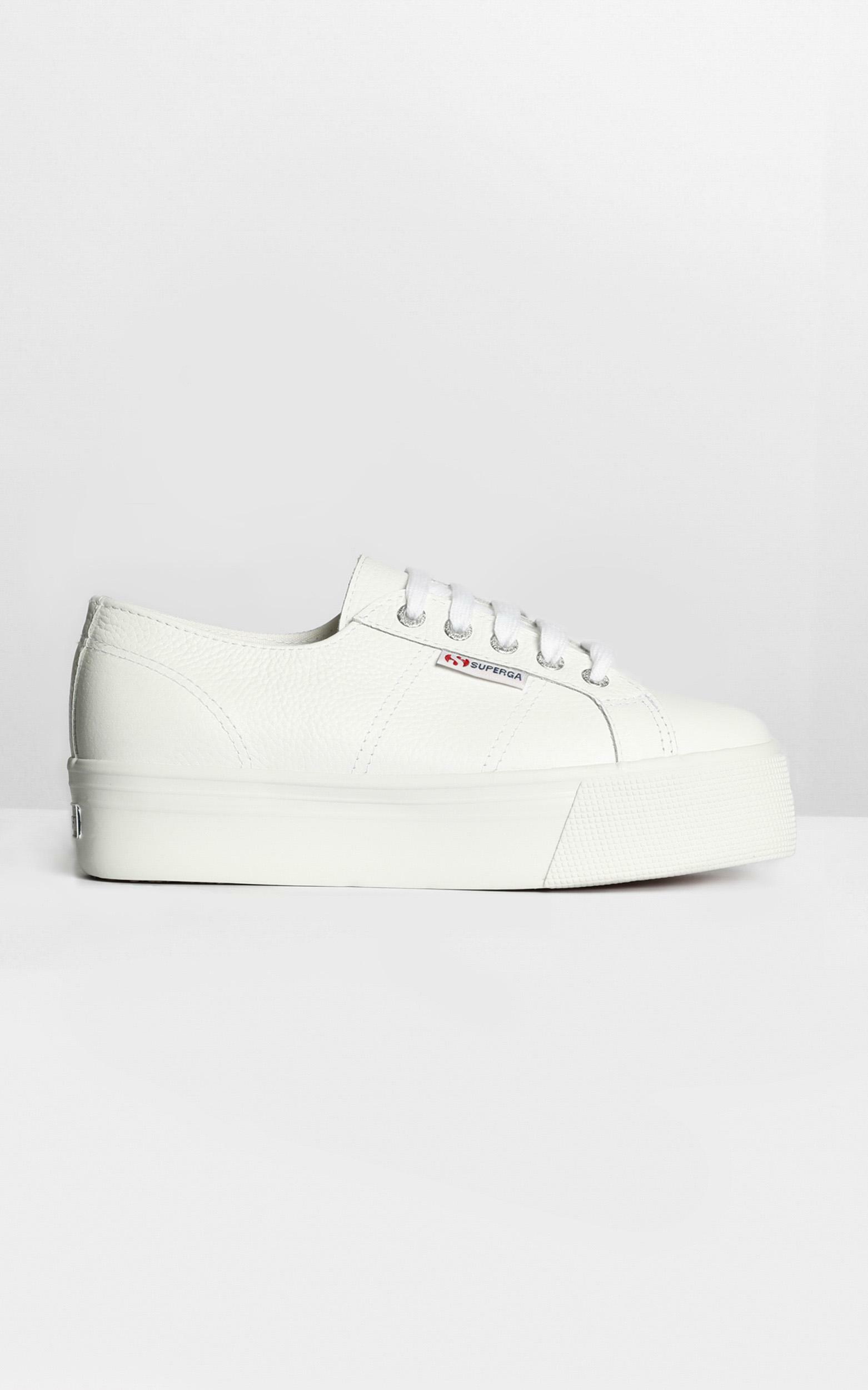 Superga - 2790 FGLW Platform Sneakers in White Leather - 09, WHT1, hi-res image number null