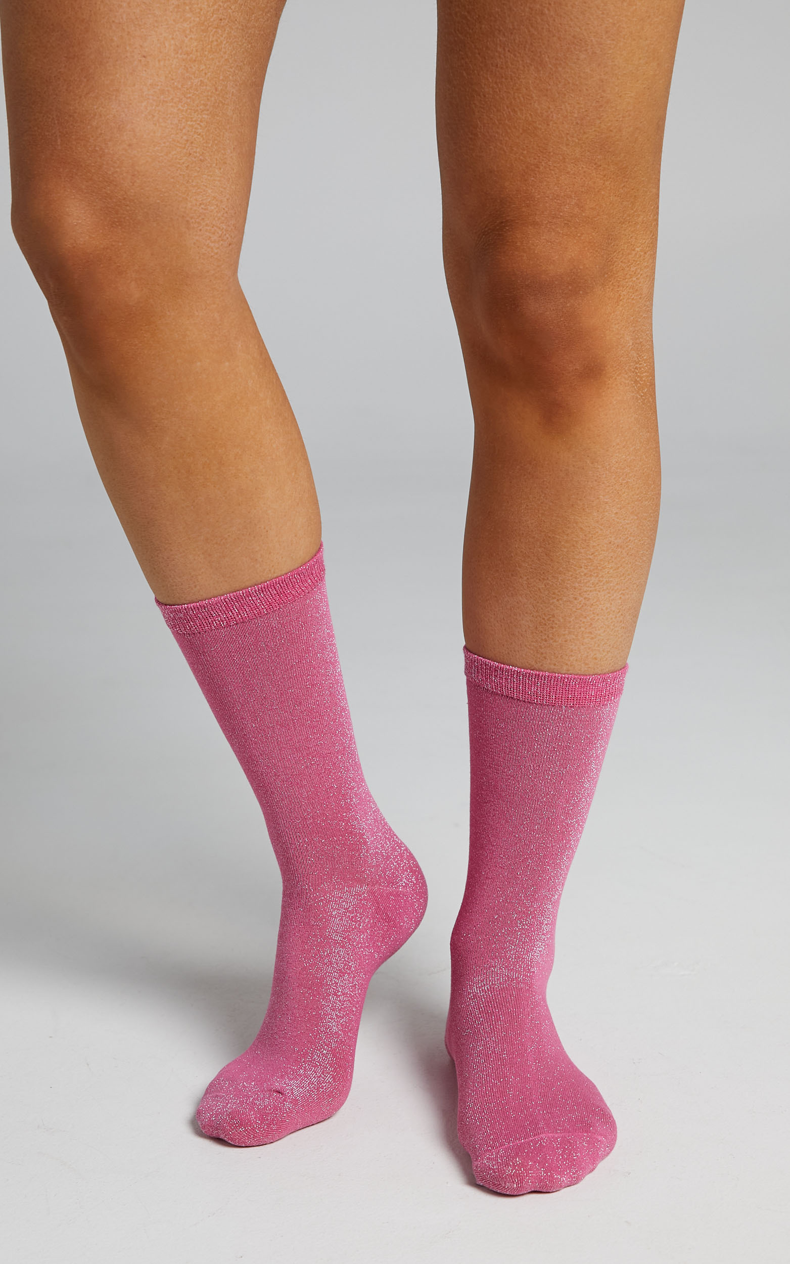 Apryl Socks in Pink glitter - OneSize, PNK2, hi-res image number null