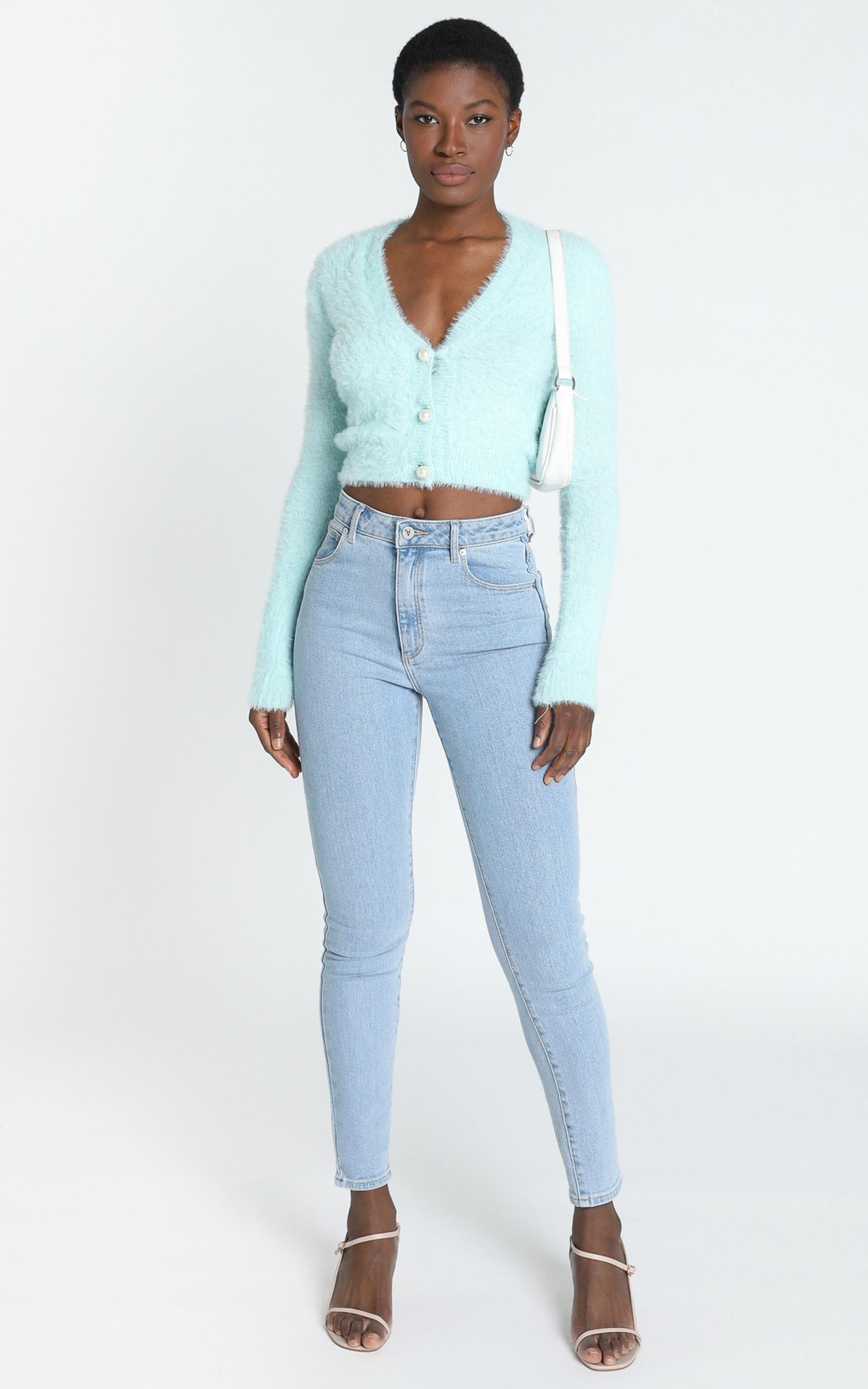 Vegas Baby Knit Top in Ice Blue- 20 (XXXXL), Blue, hi-res image number null