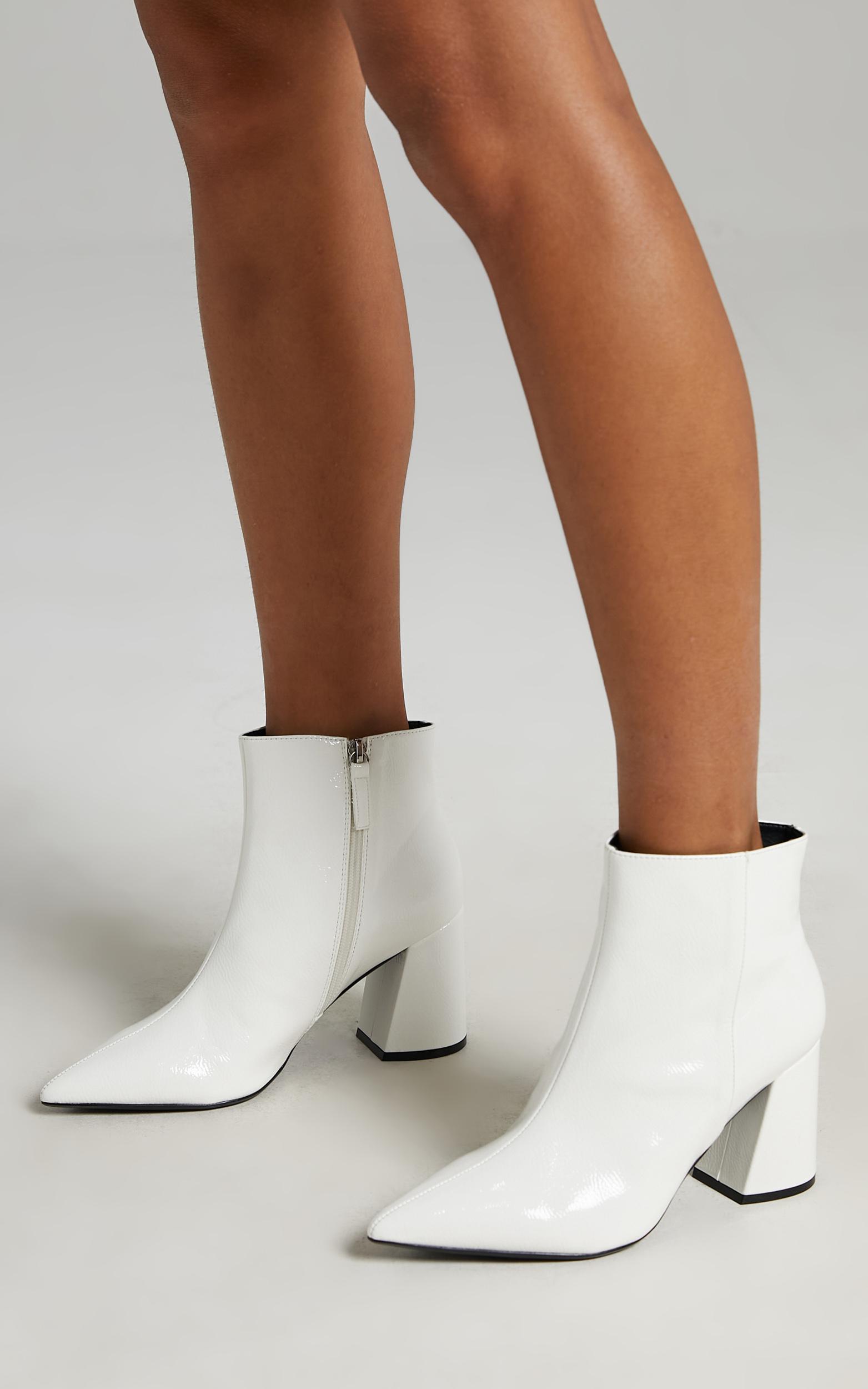 Therapy - Cleo Boots in White Crinkle Patent - 05, WHT3, hi-res image number null