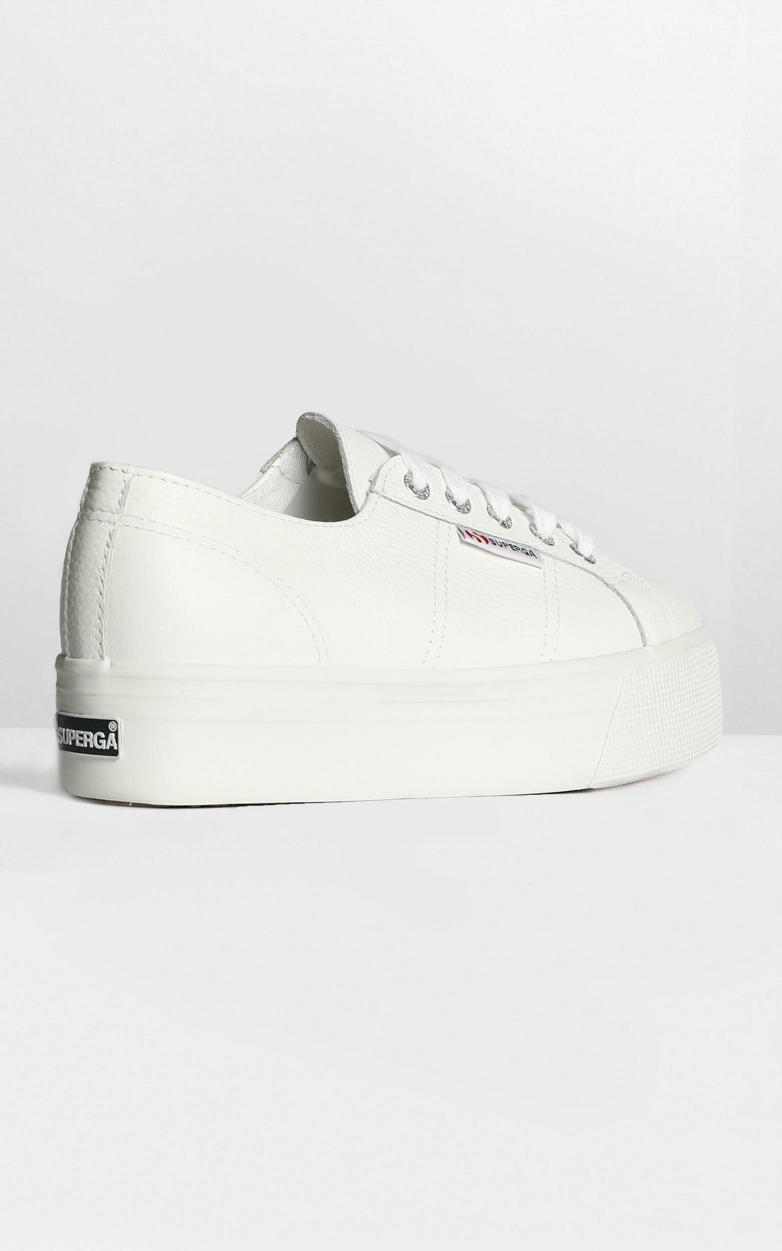 Superga - 2790 FGLW Platform Sneakers in White Leather - 09, WHT1, hi-res image number null