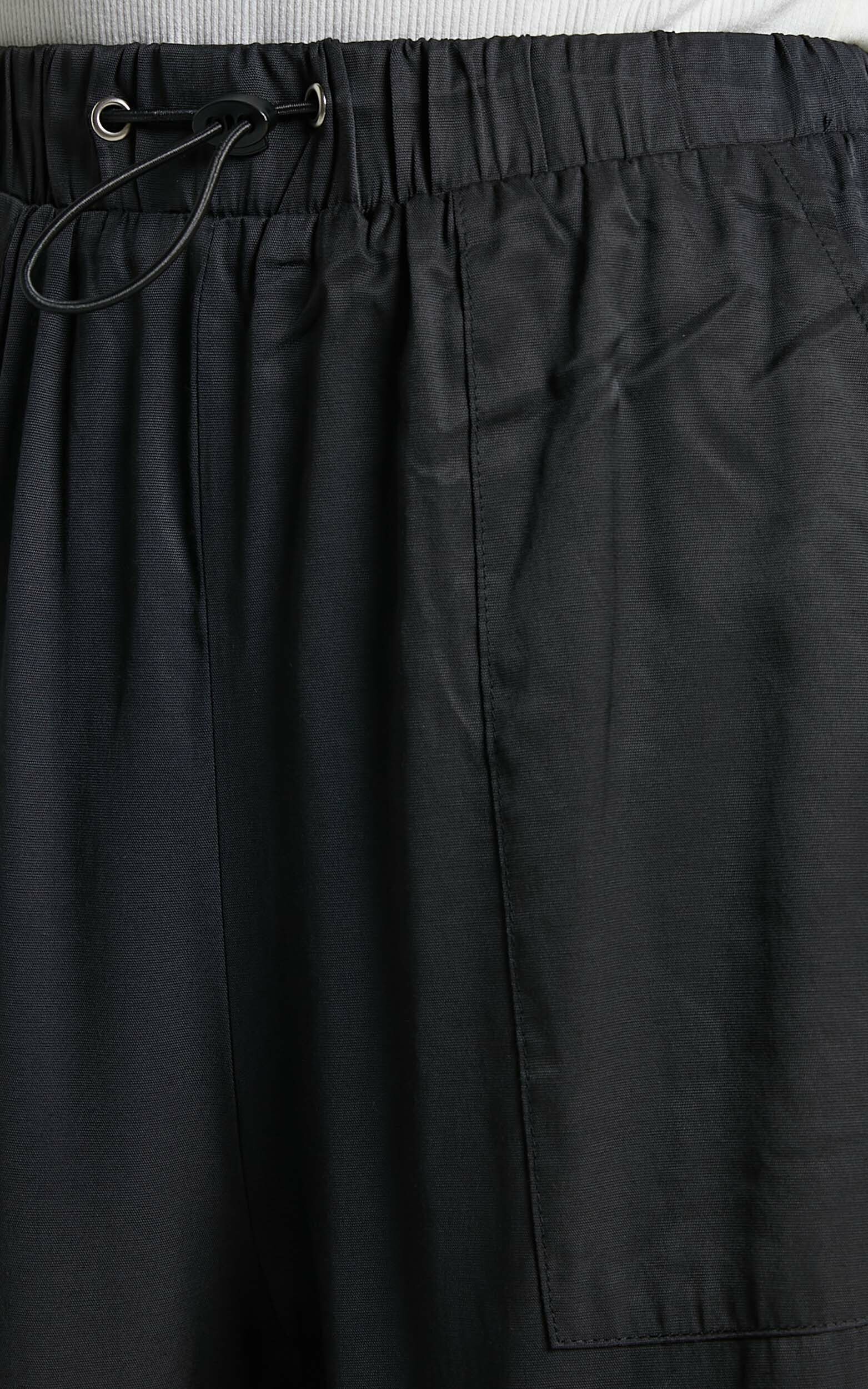 Hanabi - High Waisted Cargo Parachute Pant in Black | Showpo