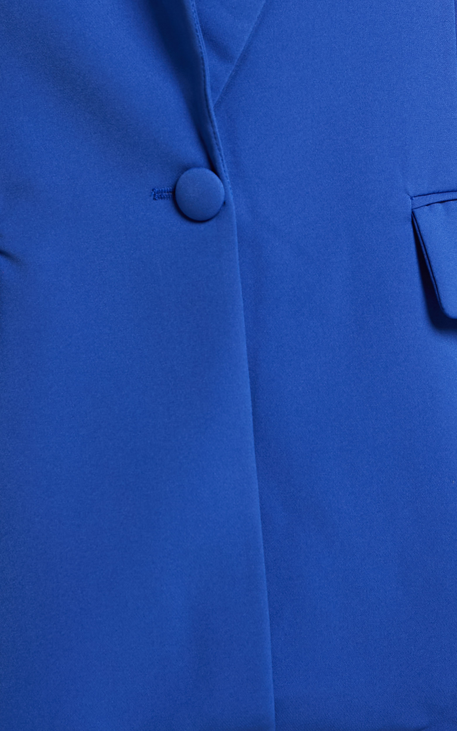 Sharmiel Blazer - Plunge Neck Oversized Longline Blazer in Cobalt Blue ...