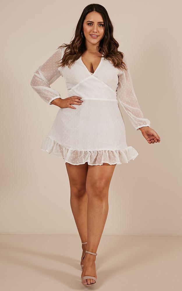 Classic crush dress in white - 20 (XXXXL), White, hi-res image number null