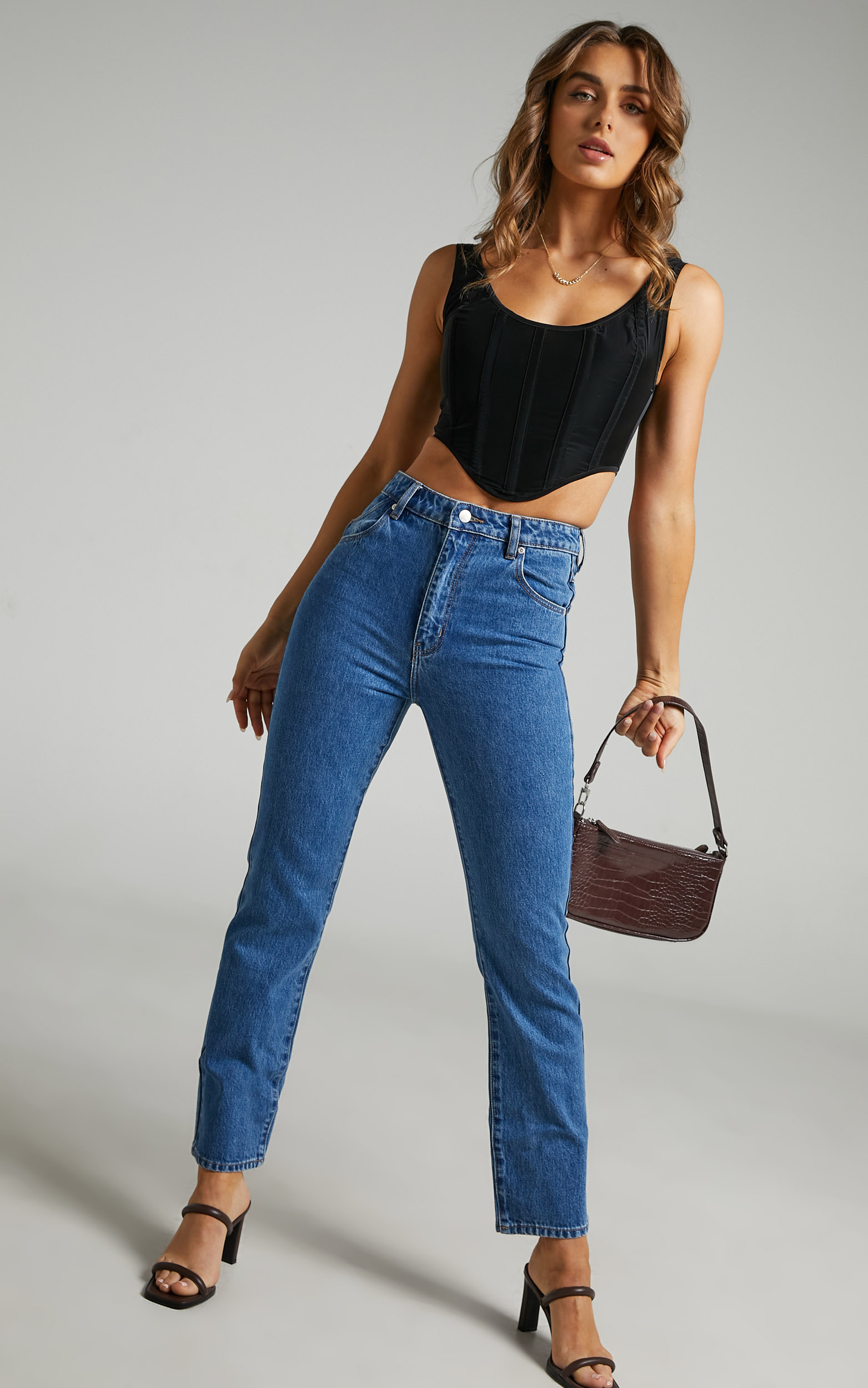 Rolla's x Sofia Richie - Original Straight Jean in ASHLEY BLUE - 06, BLU1, hi-res image number null