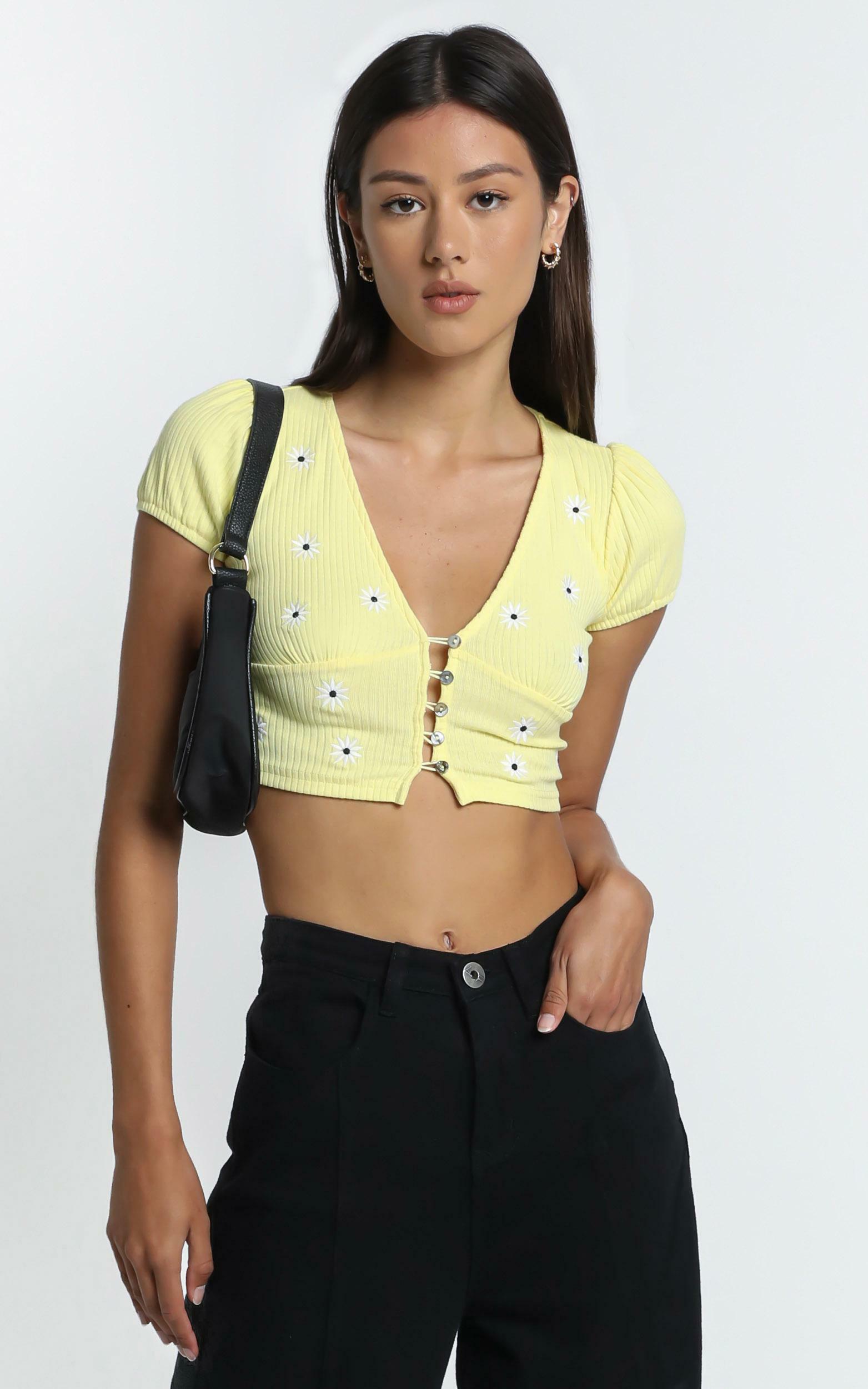 Cadence Top in Yellow - 8 (S), Yellow, hi-res image number null