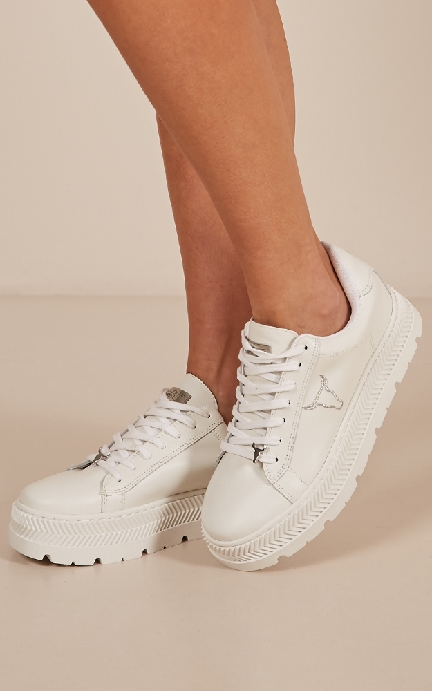Windsor Smith - Kyla sneakers in white leather - 10, White, hi-res image number null