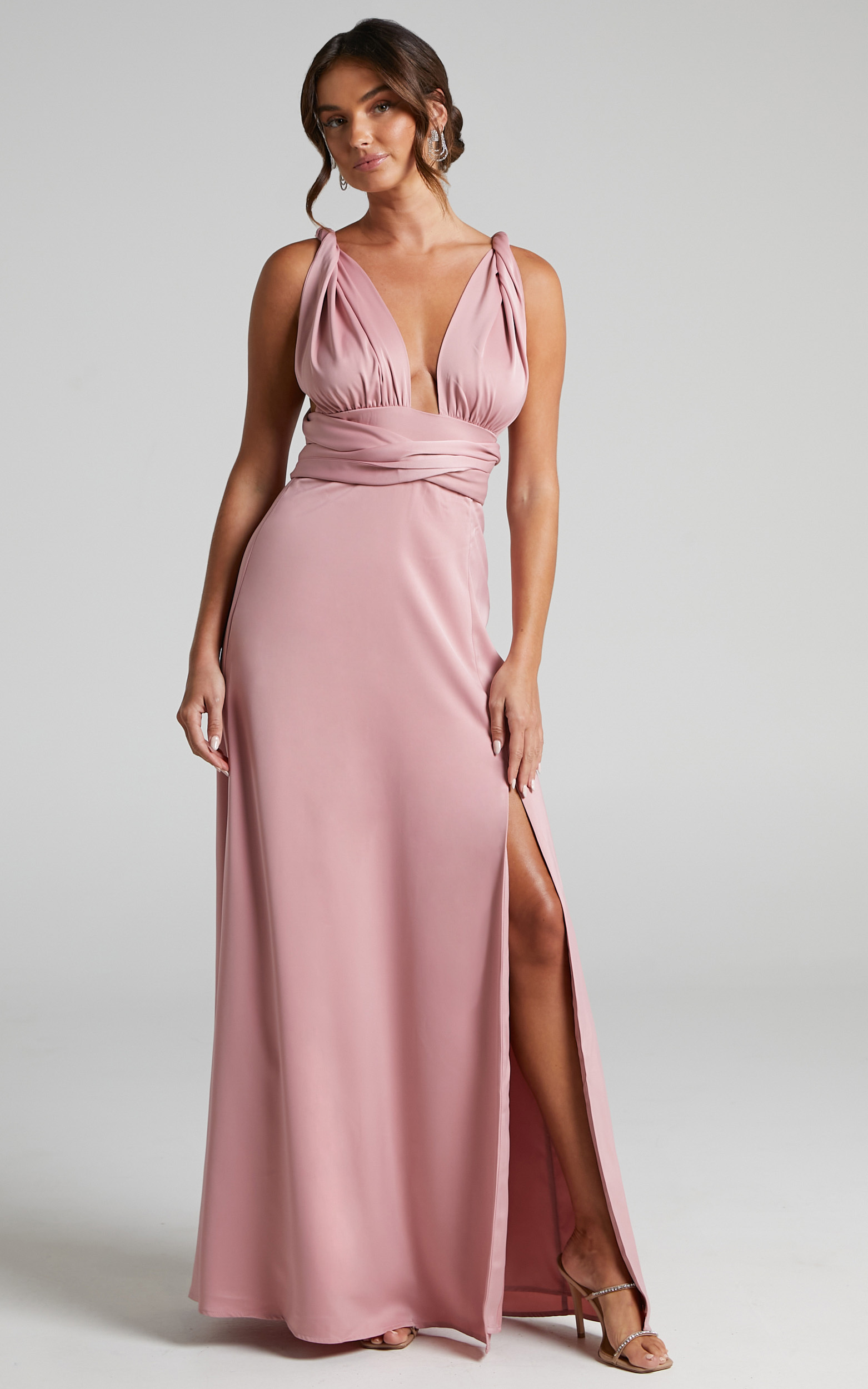 Whimsical Dream Multi Tie Maxi Dress in Blush - 04, PNK1, hi-res image number null