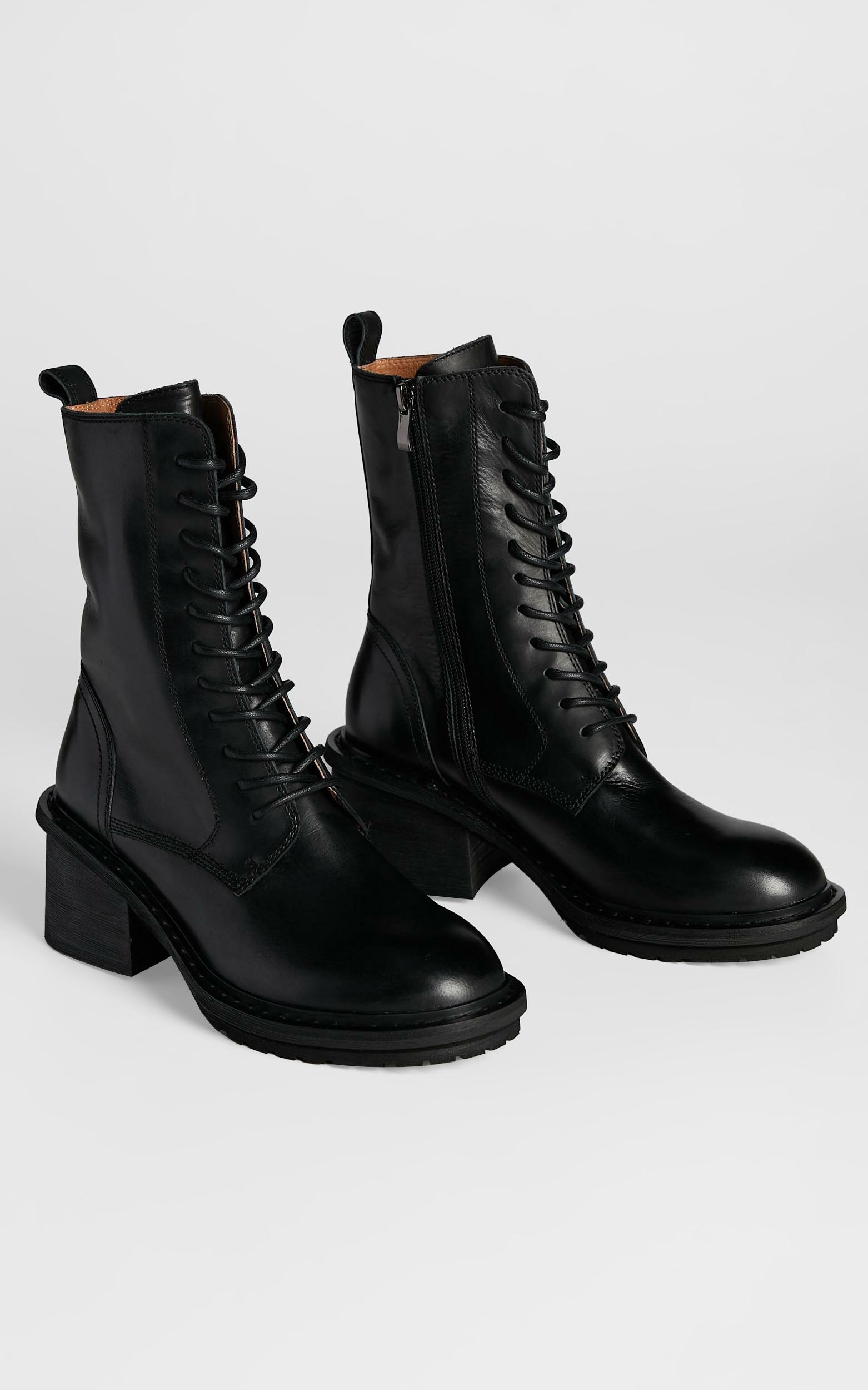 Alias Mae - Mya Boots in Black Burnished | Showpo