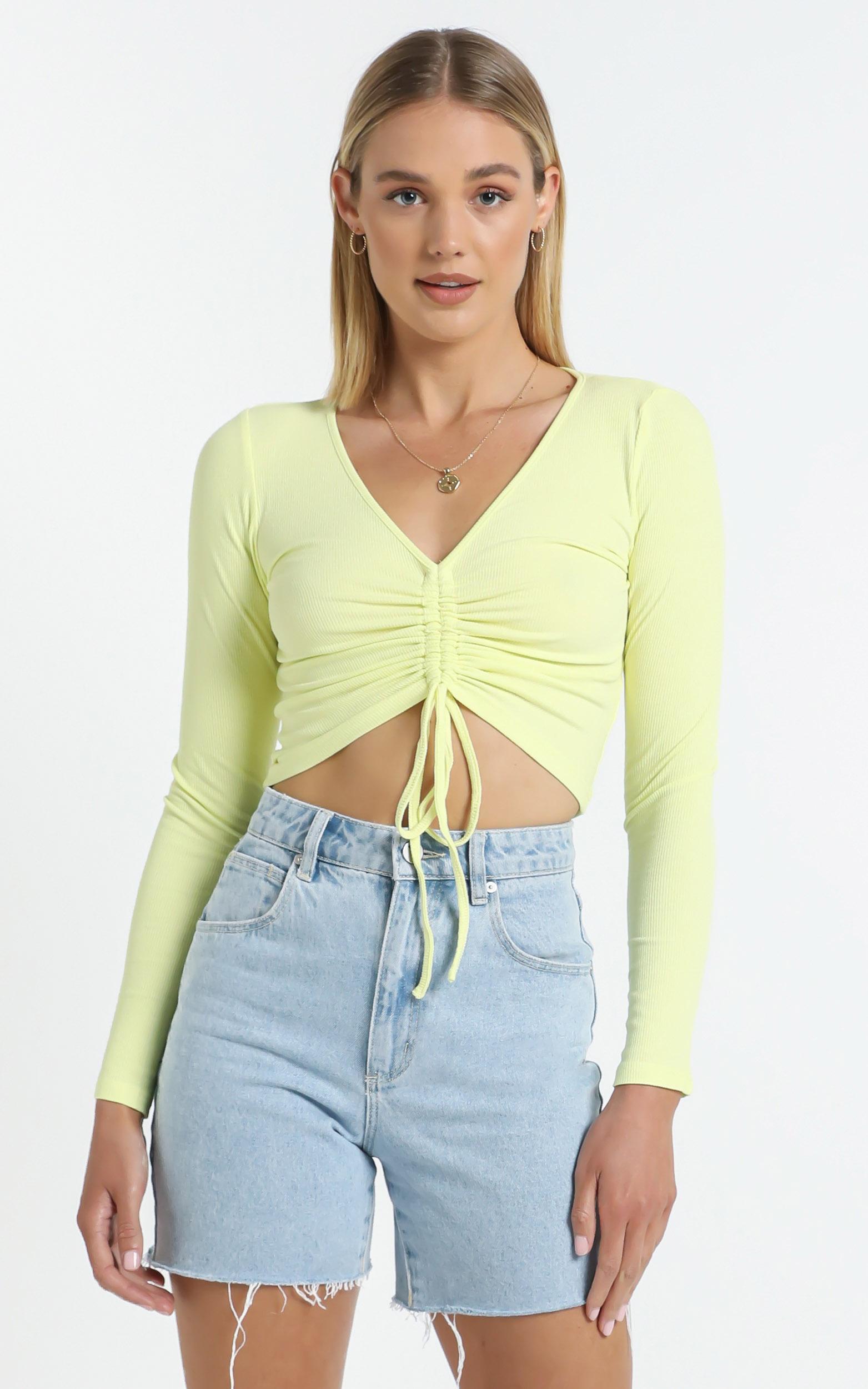 Eleanora Top in Pastel Yellow - 6 (XS), Yellow, hi-res image number null
