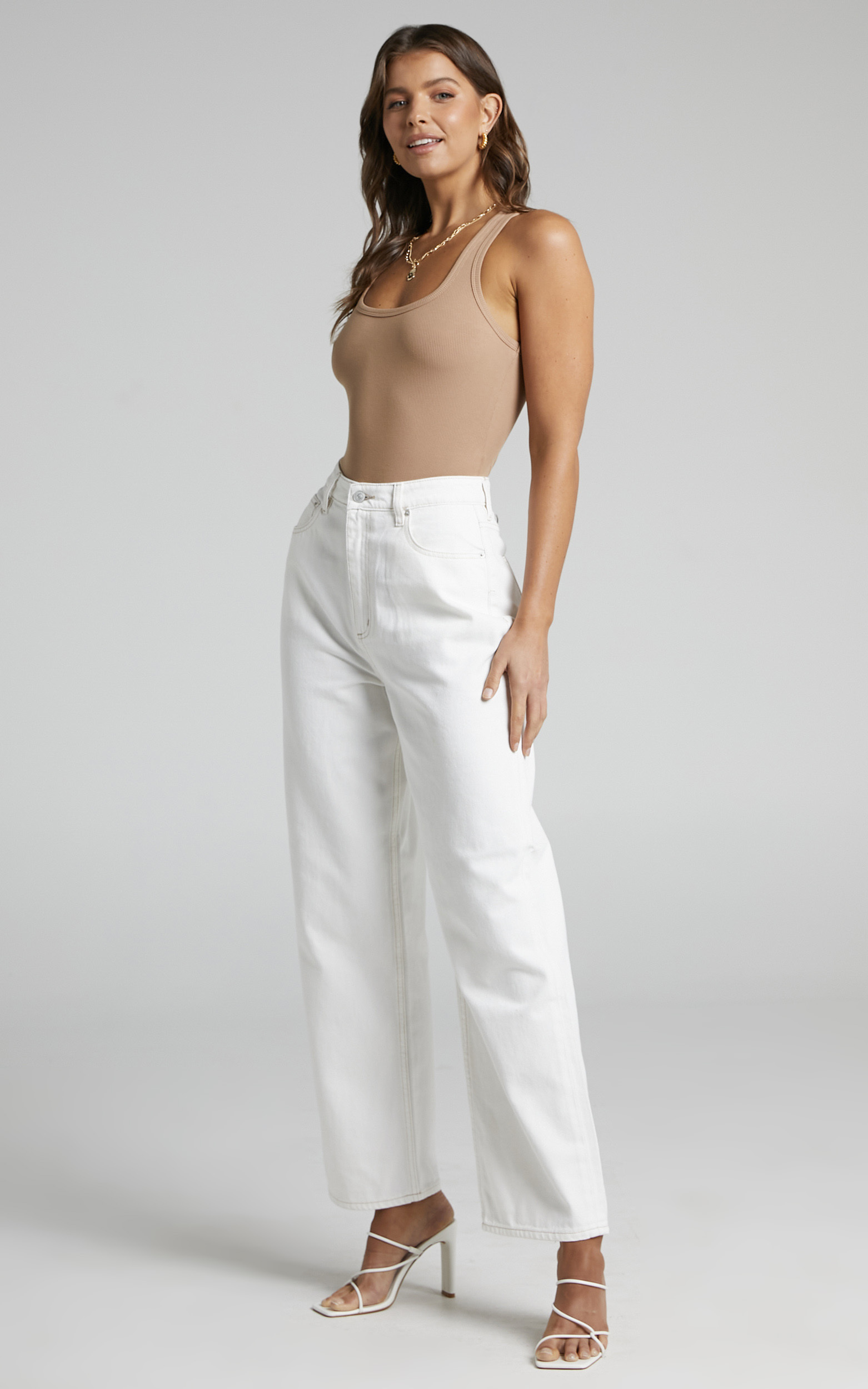 Lee - High Baggy Jeans in Organic White - 06, WHT1, hi-res image number null
