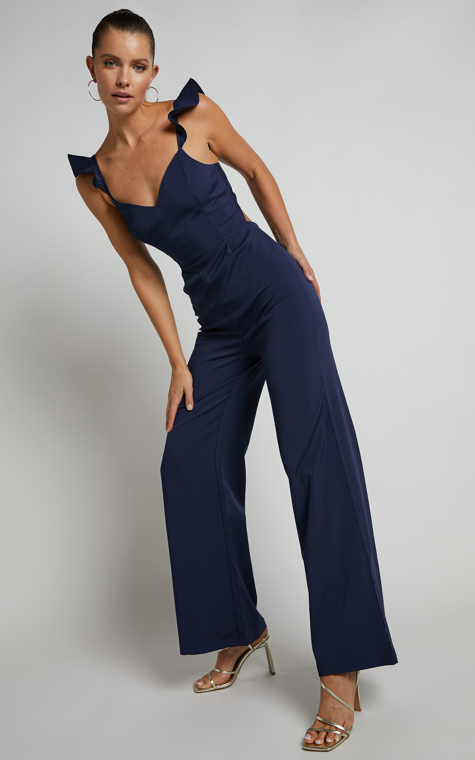 Rheinbell Straight Leg Jumpsuit in Navy - 06, NVY1, hi-res image number null