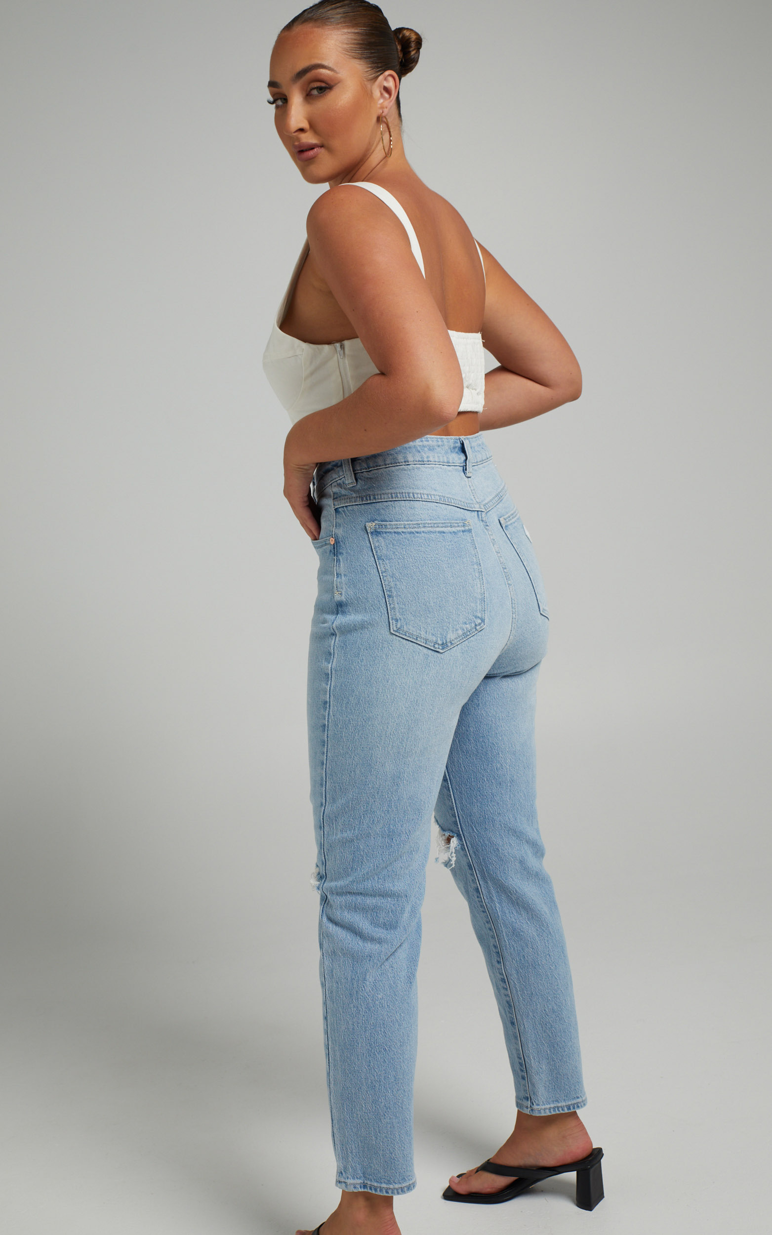 Abrand - A `94 High Slim Jeans in Gina Rip - 06, BLU1, hi-res image number null
