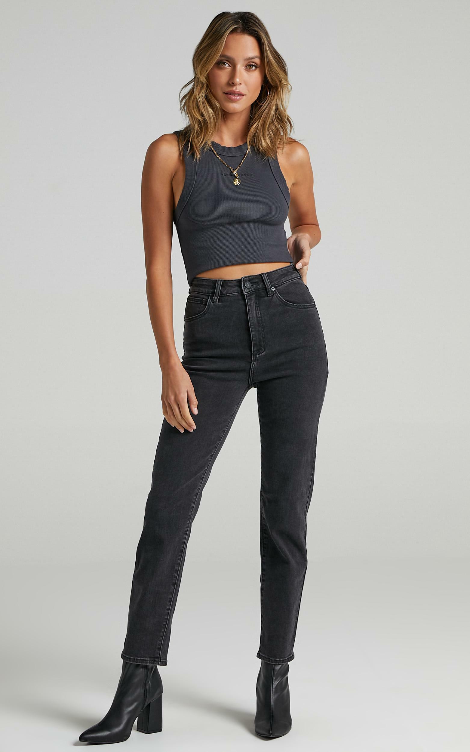 Abrand - A `94 High Slim Jeans in 90210 Black - 06, BLK1, hi-res image number null