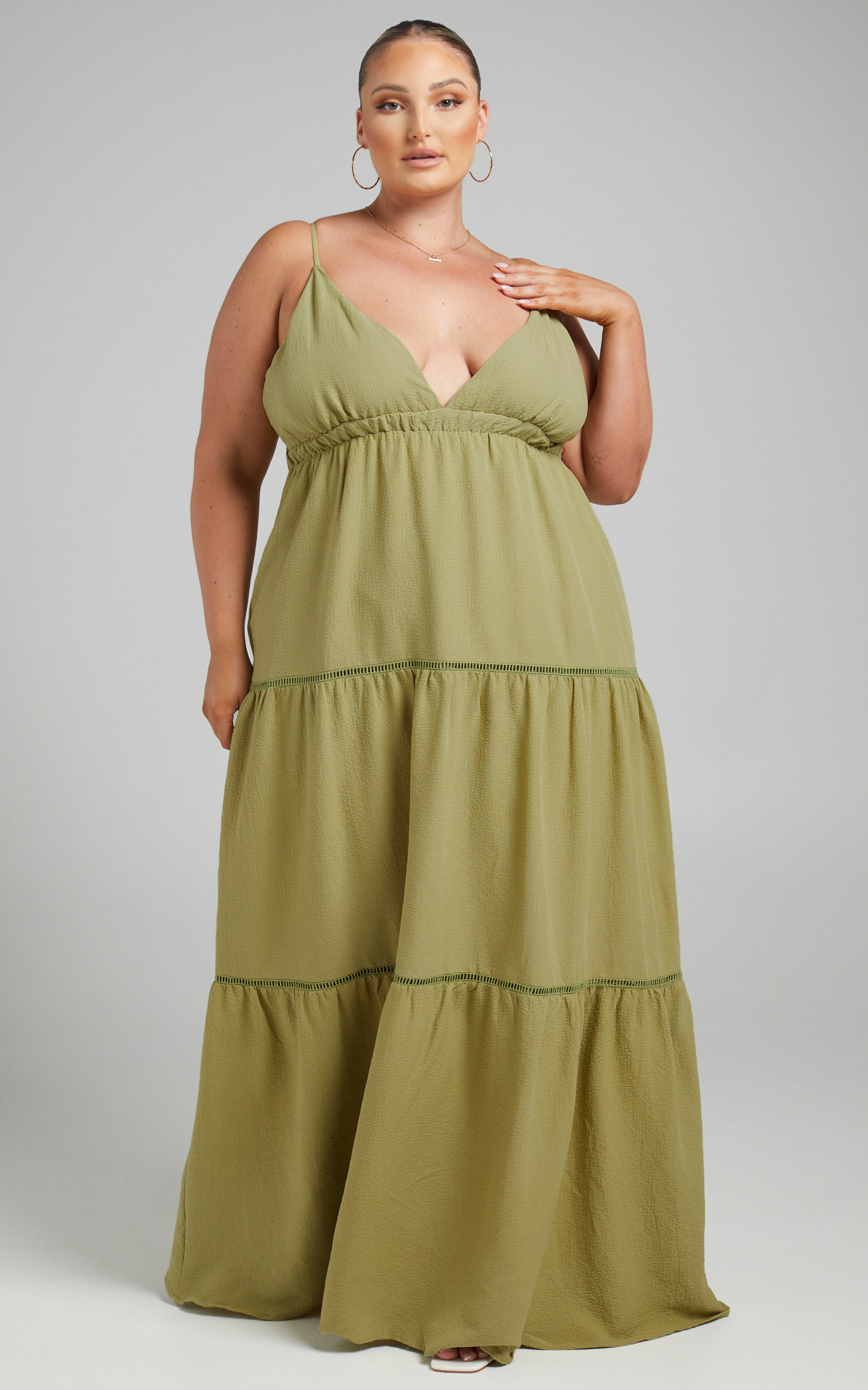 Alexandrina  Maxi Dress in Green - 04, GRN1, hi-res image number null