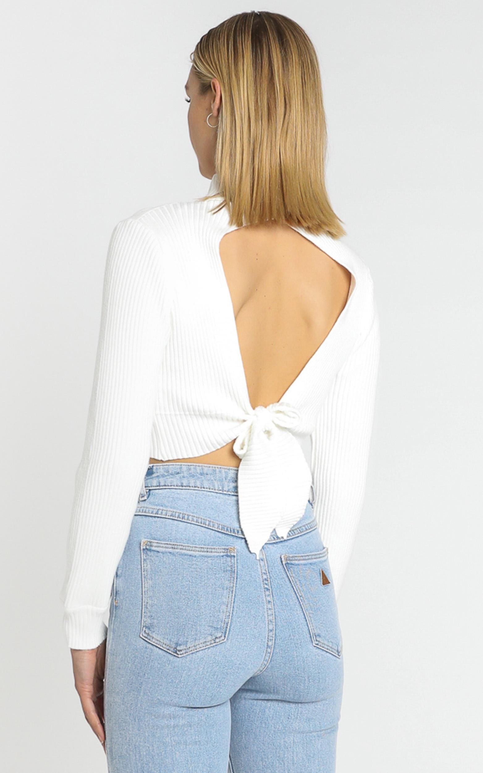Alika Knit Top in White - 8 (S), WHT1, hi-res image number null
