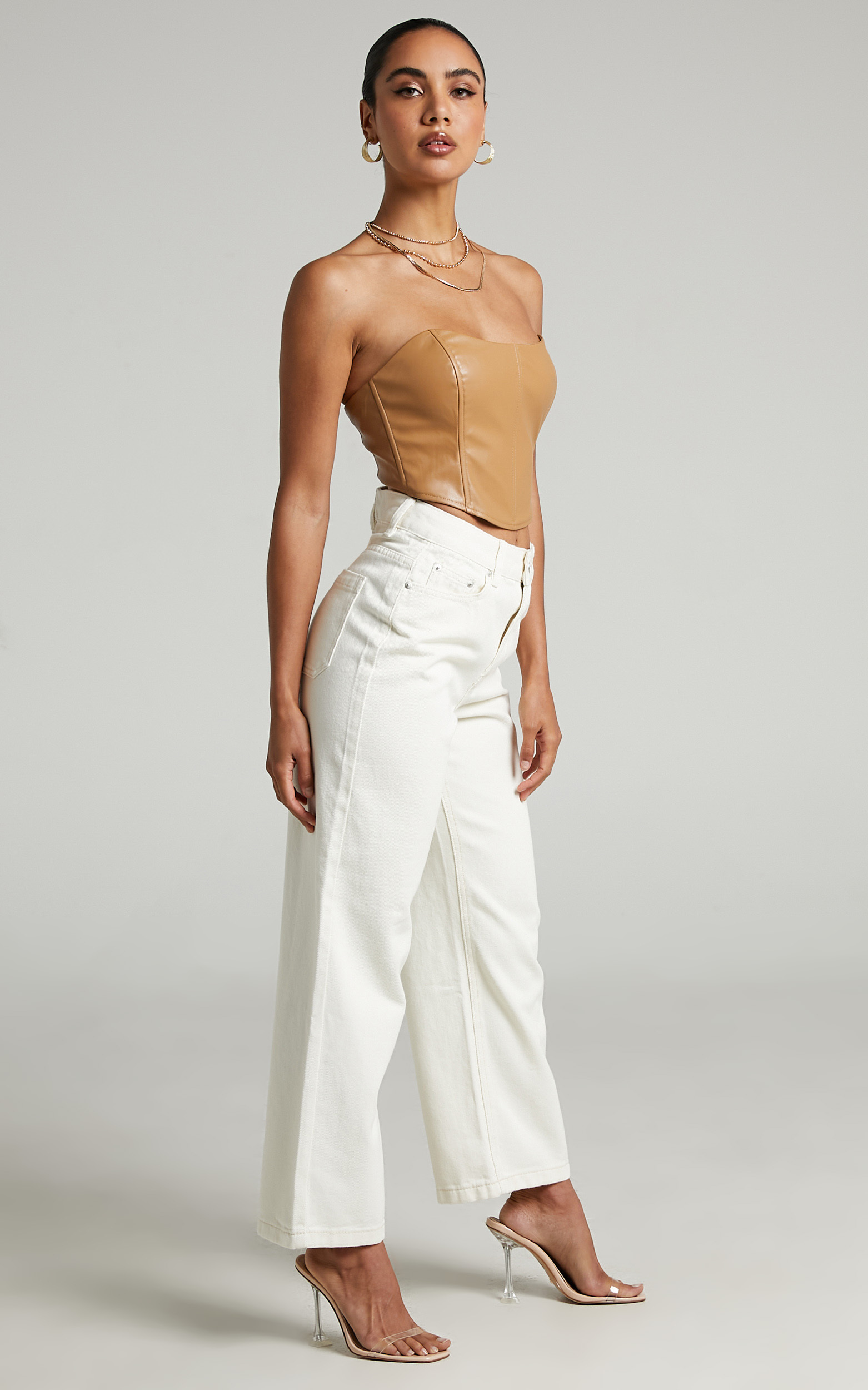 Maxime Wide Leg Jeans in White - 06, WHT1, hi-res image number null