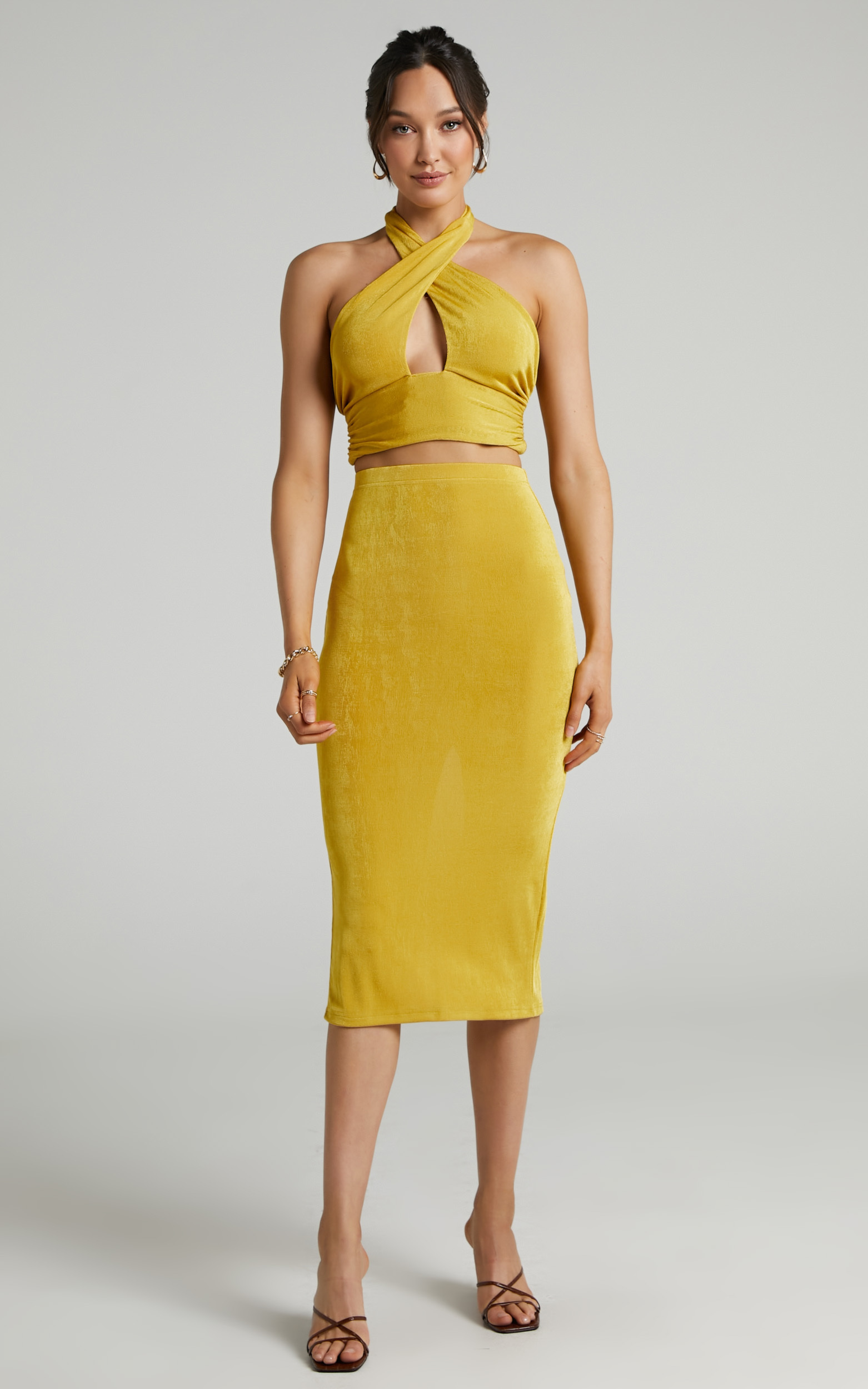 She.Is.Us - On Demand Skirt in Butterscotch - L, YEL1, hi-res image number null
