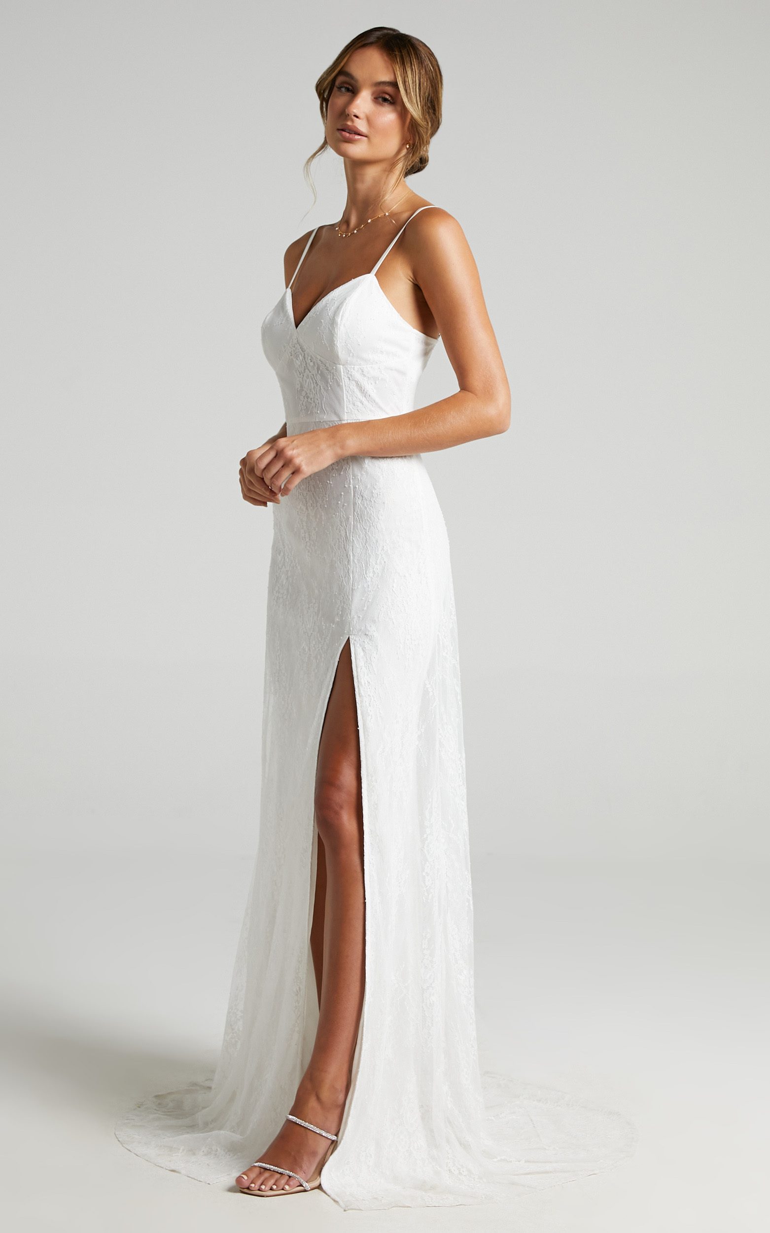 Love On Top Gown in White Lace - 06, WHT1, hi-res image number null