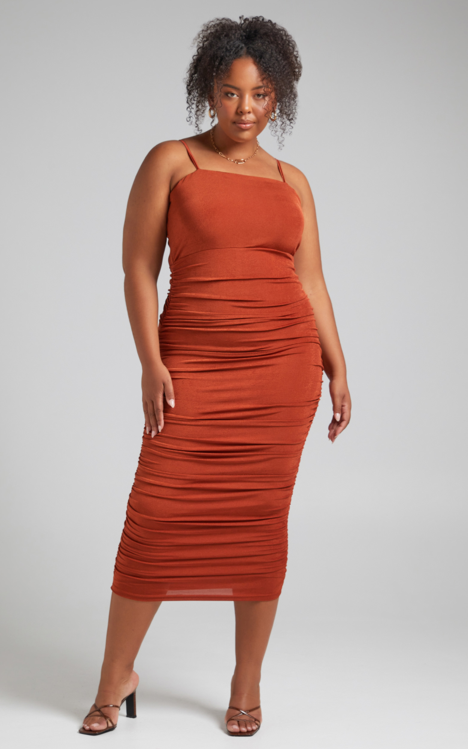 Commit To Me Bodycon Midi Dress in Rust - 04, BRN1, hi-res image number null