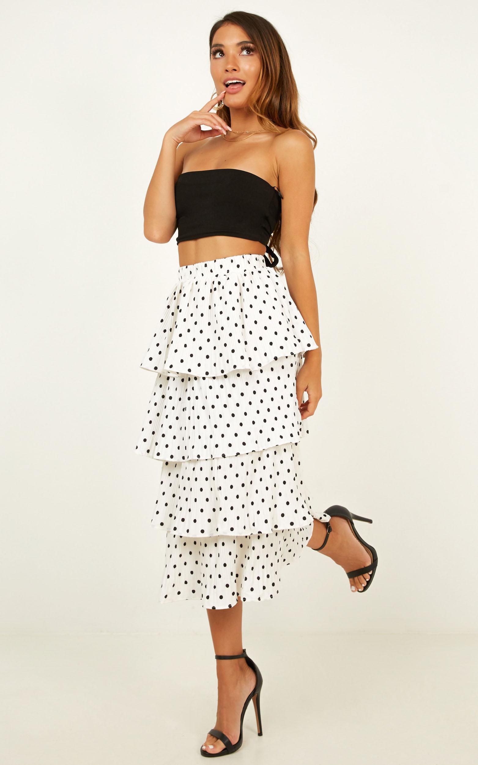 Locomotion Skirt In White Spot | Showpo USA