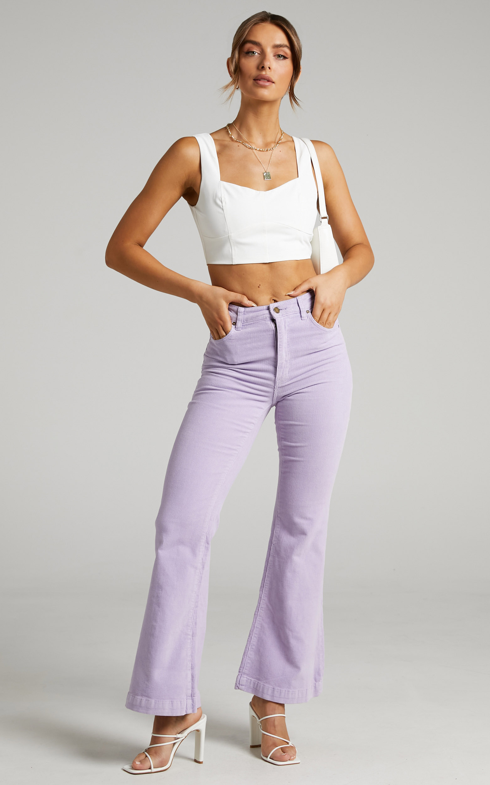 Rolla's - EASTCOAST FLARE in LAVENDER CORD - 06, PRP1, hi-res image number null