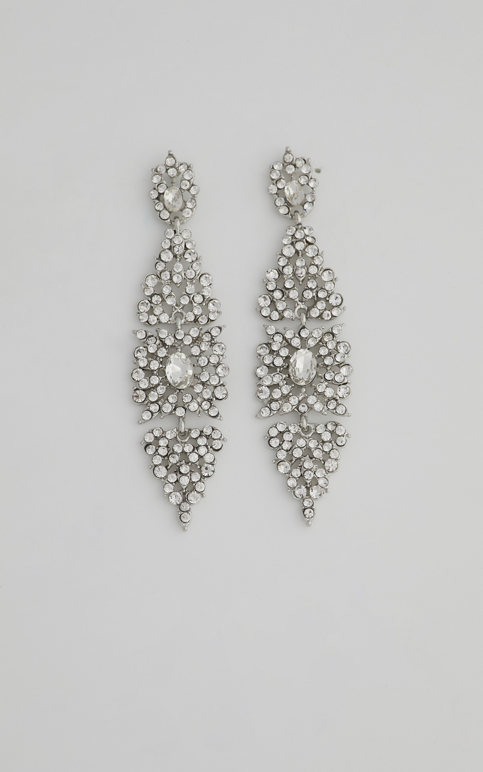 Aniah Earrings in Diamante - OneSize, SLV1, hi-res image number null