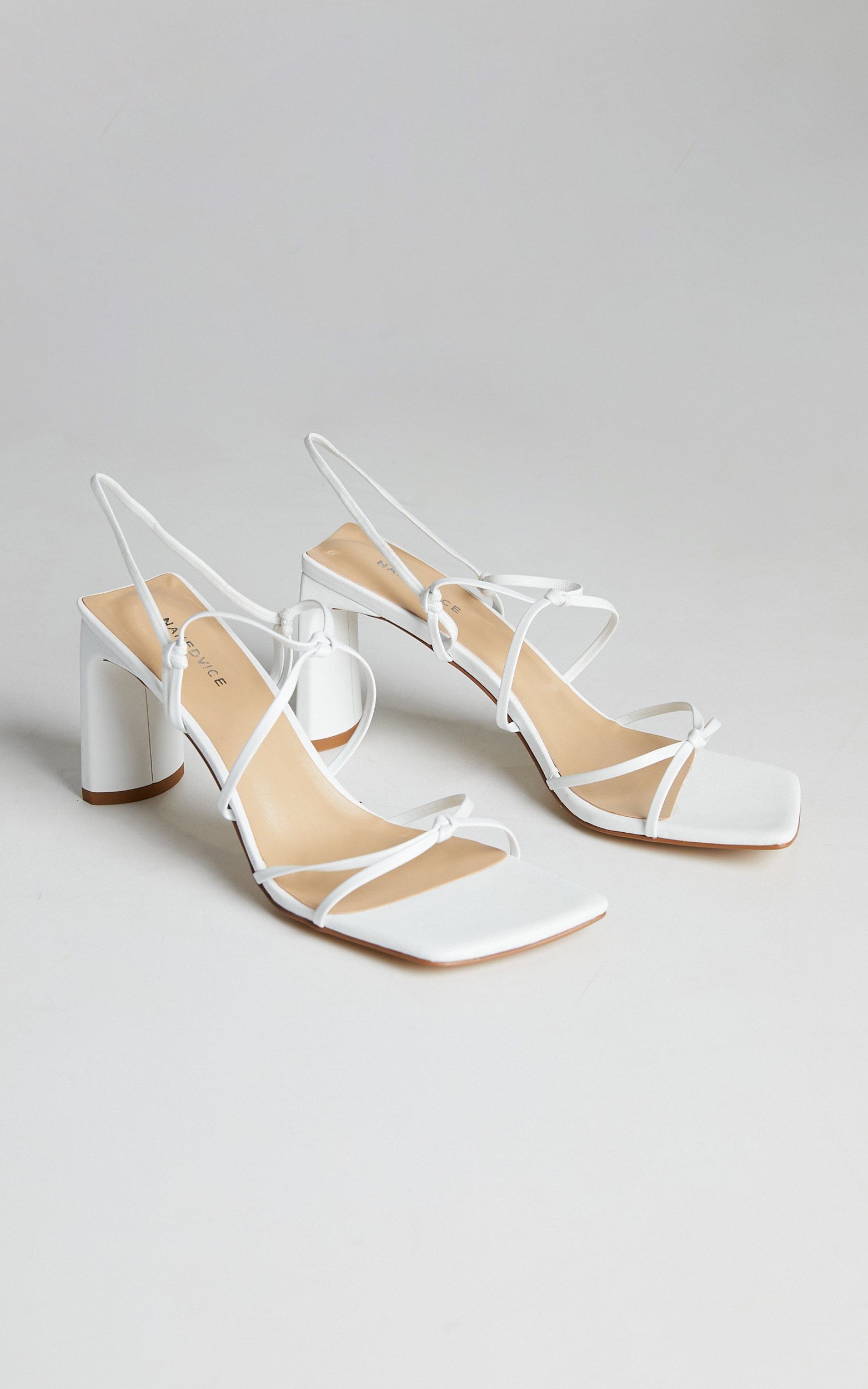NAKEDVICE - THE JAS HEELS in White - 06, WHT1, hi-res image number null