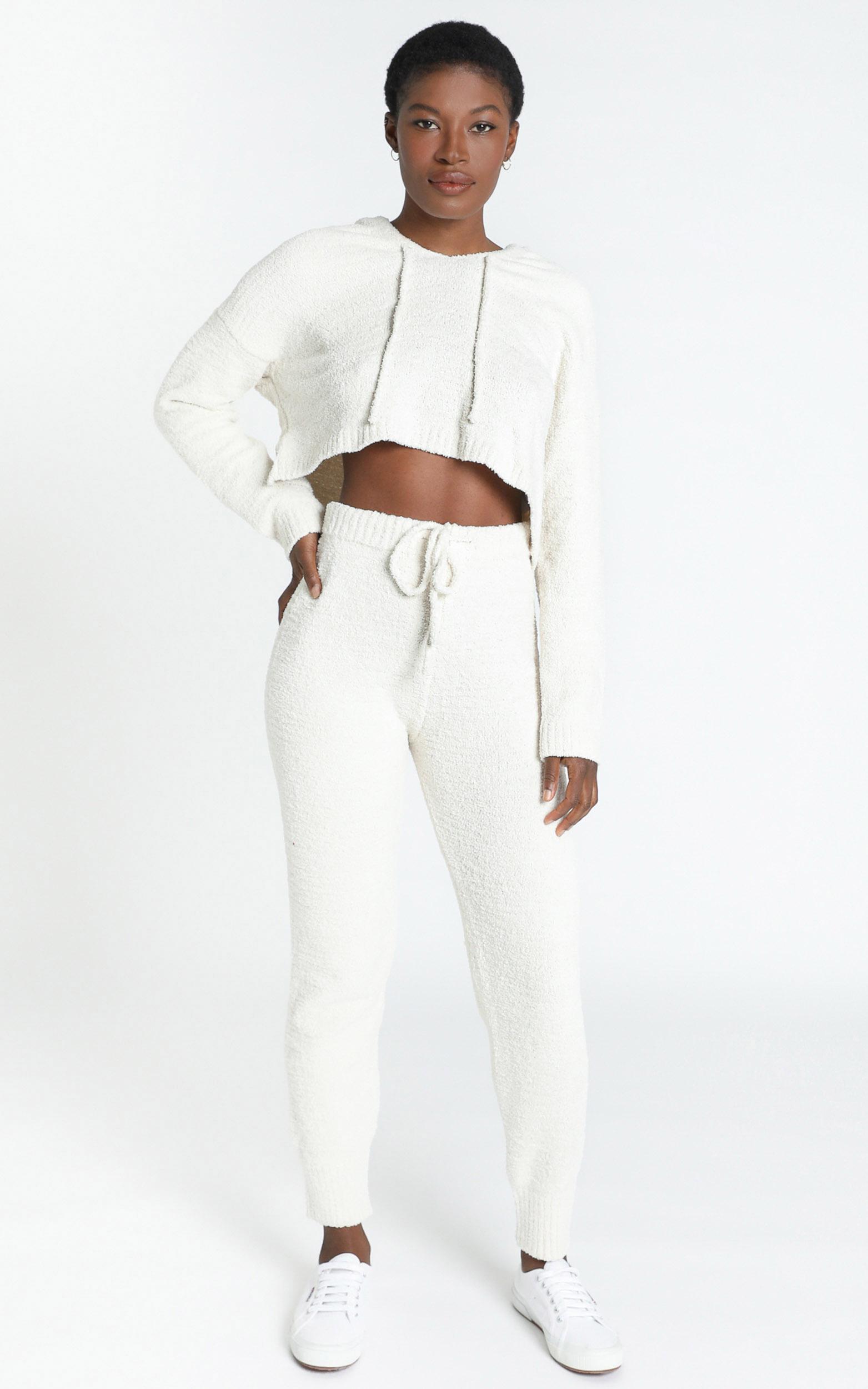 Adelie Super Soft Knit Hoody in Cream - S, CRE1, hi-res image number null