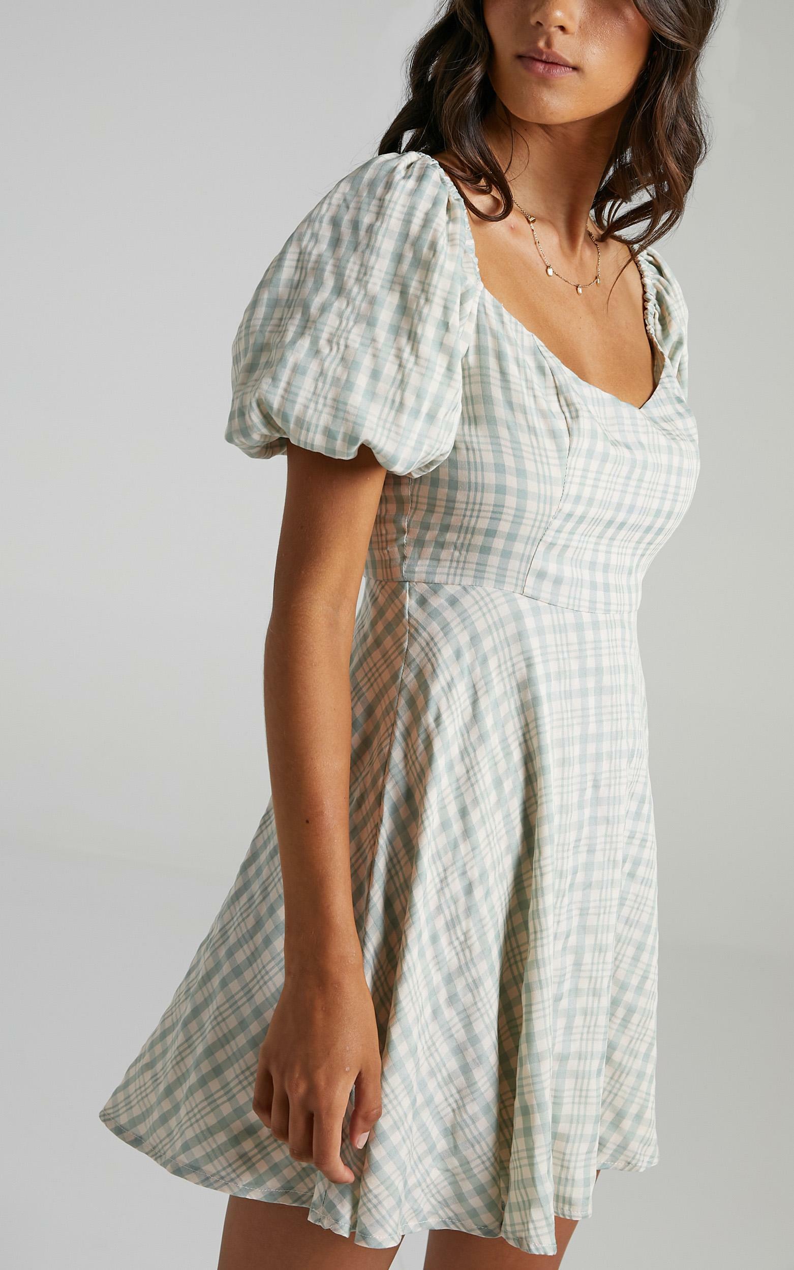 Gloin Dress in Sage Check - 04, GRN2, hi-res image number null