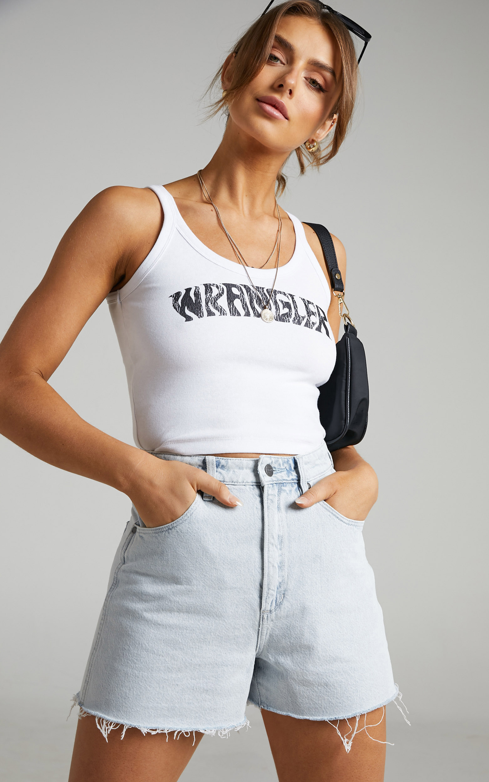 Wrangler - Warped Cami in Optic White - 06, WHT1, hi-res image number null