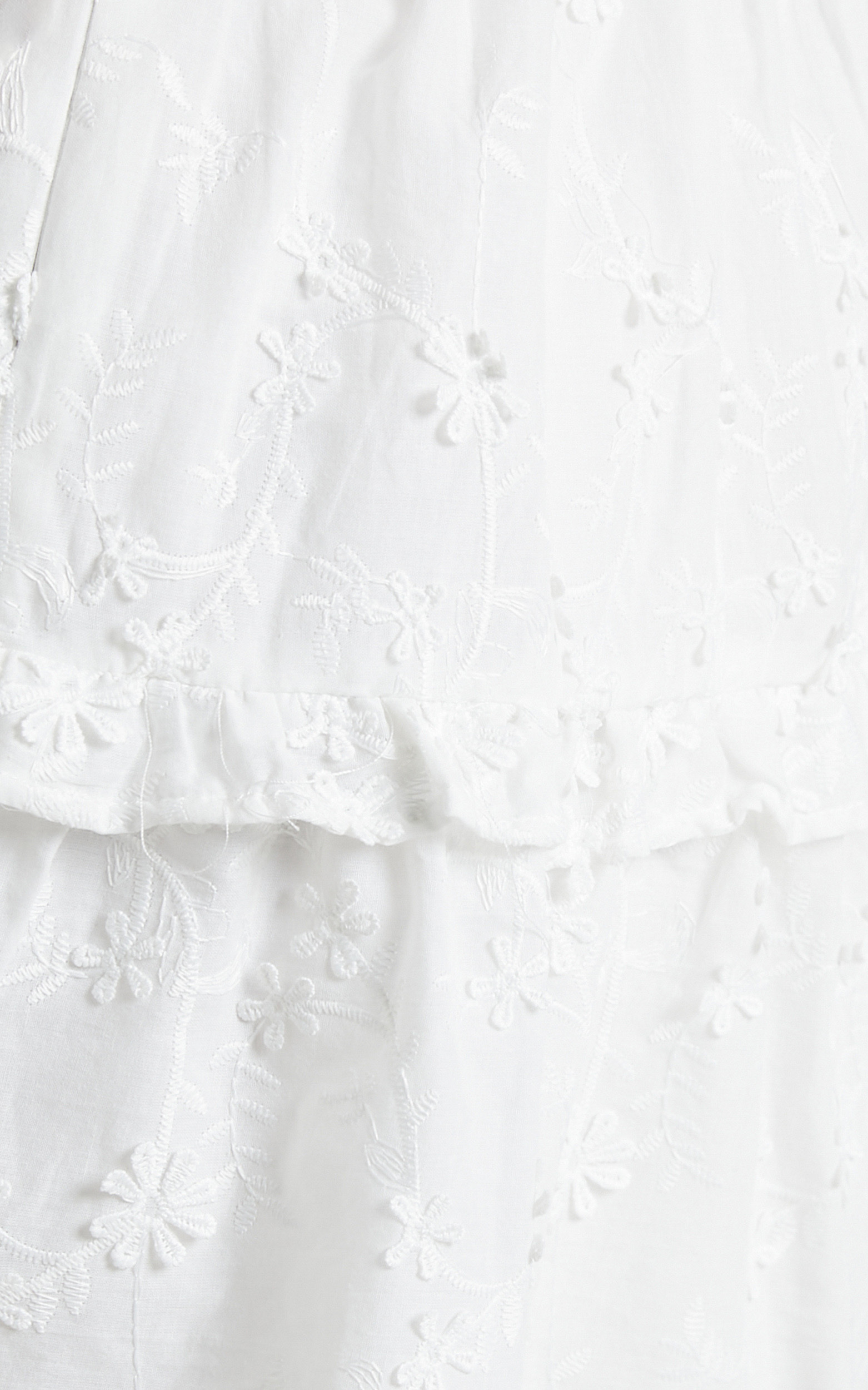 Alimia Dress in Textured White Floral | Showpo