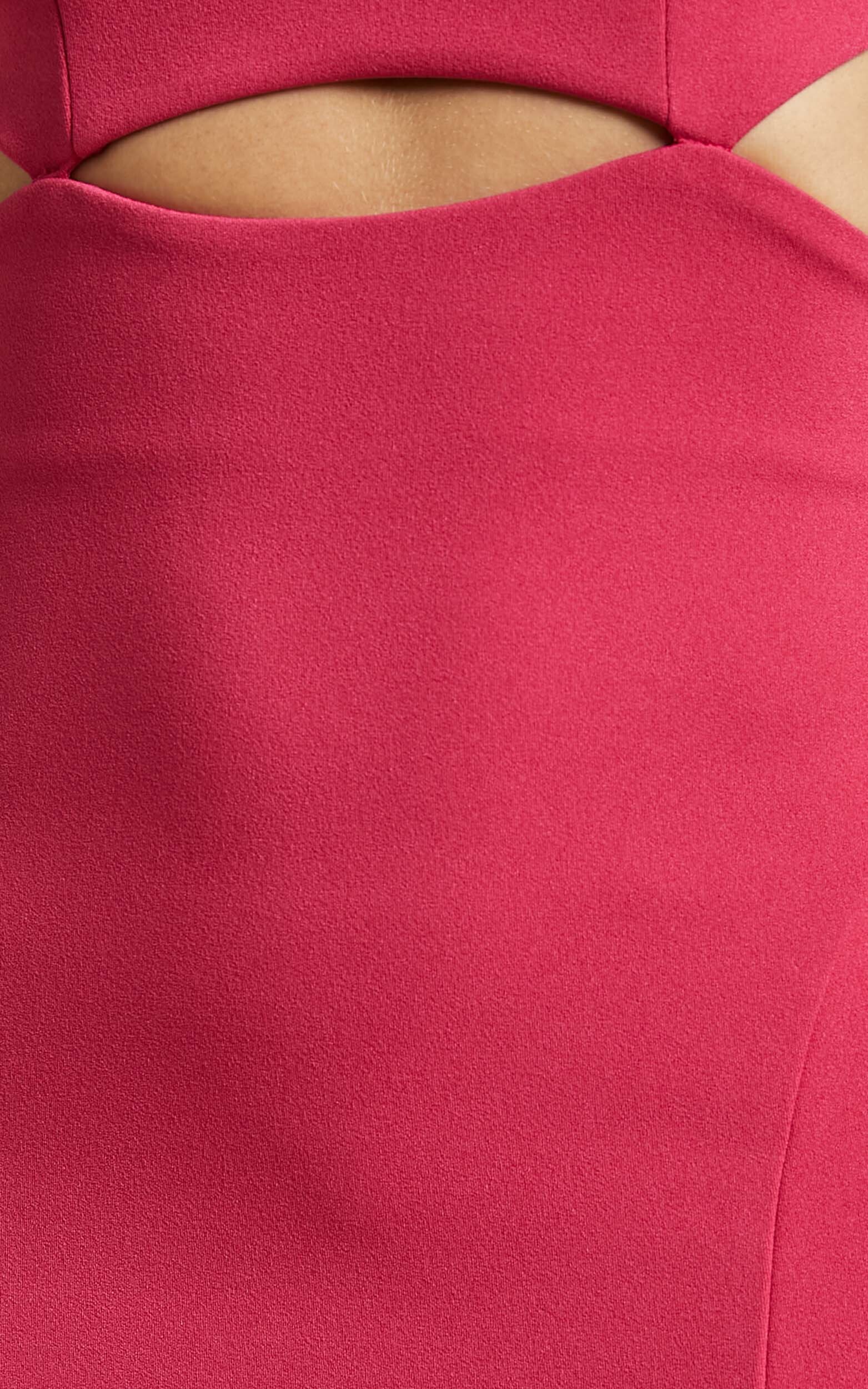 Monet Cut Out Underbust Dress in Hot Pink | Showpo