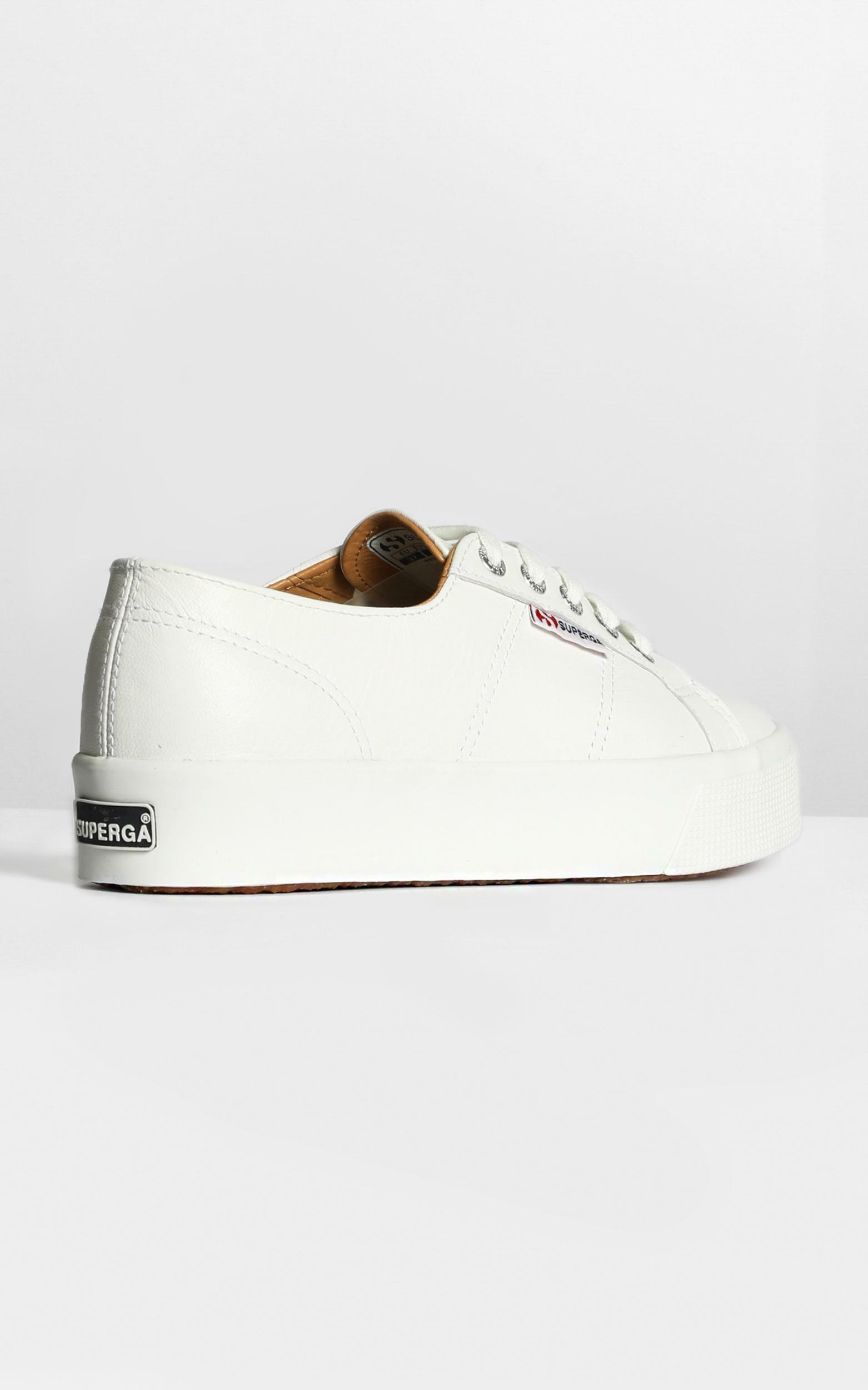 Superga - 2730 Nappaleau Sneakers in White Leather - 06, WHT1, hi-res image number null